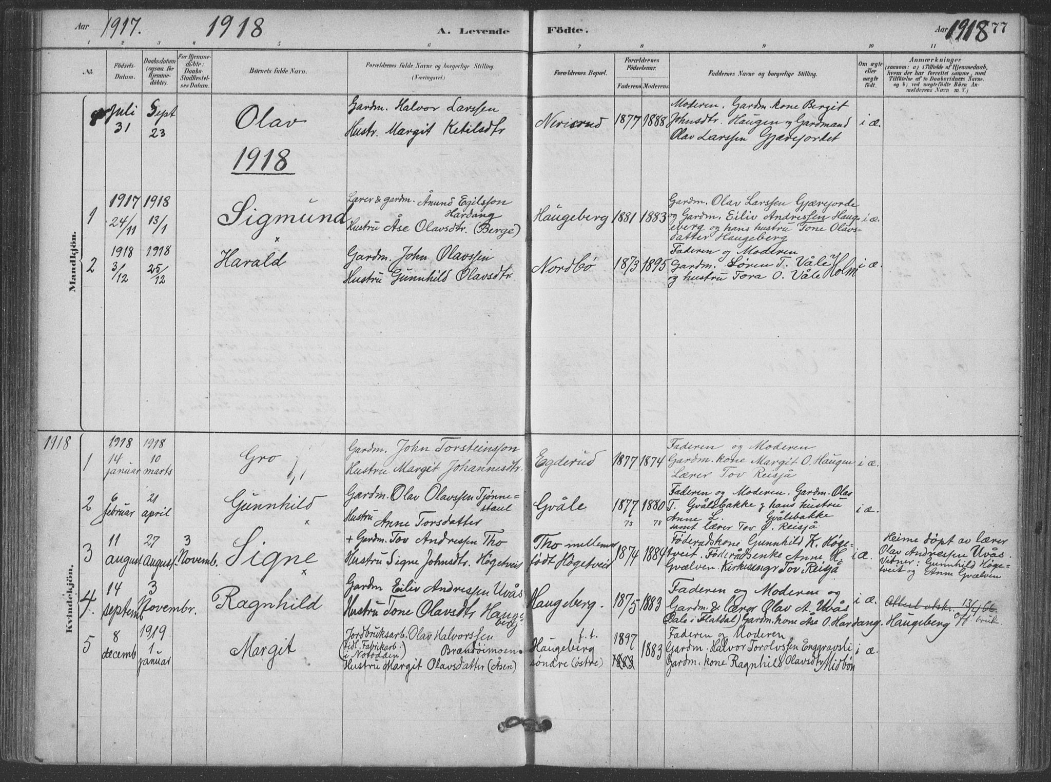 Hjartdal kirkebøker, SAKO/A-270/F/Fa/L0010: Parish register (official) no. I 10, 1880-1929, p. 77