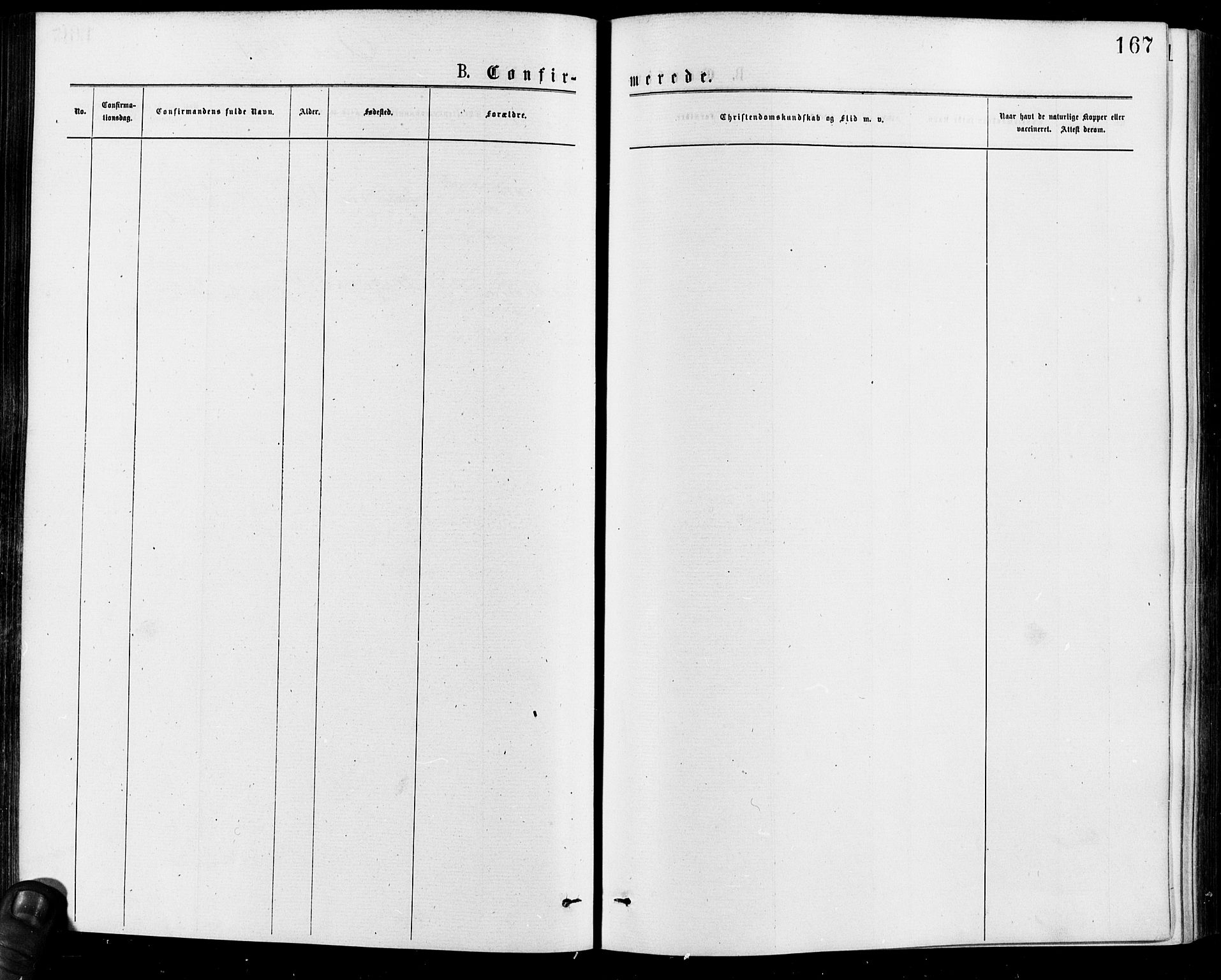 Gamle Aker prestekontor Kirkebøker, SAO/A-10617a/F/L0005: Parish register (official) no. 5, 1873-1881, p. 167