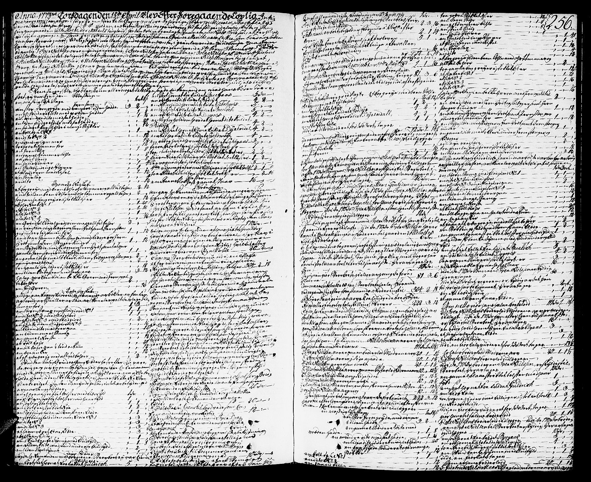 Orkdal sorenskriveri, SAT/A-4169/1/3/3Aa/L0007: Skifteprotokoller, 1767-1782, p. 255b-256a