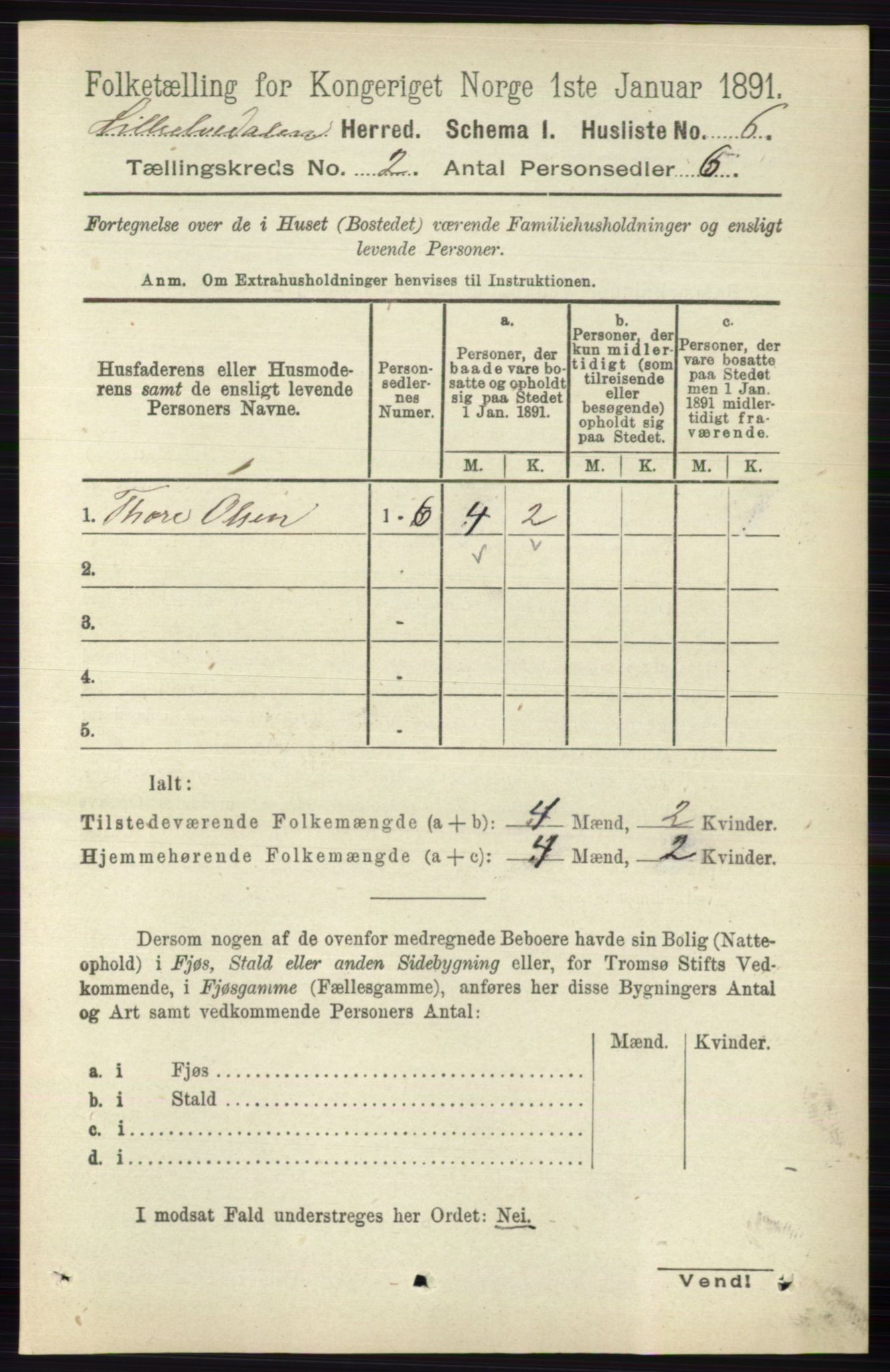 RA, 1891 census for 0438 Lille Elvedalen, 1891, p. 488