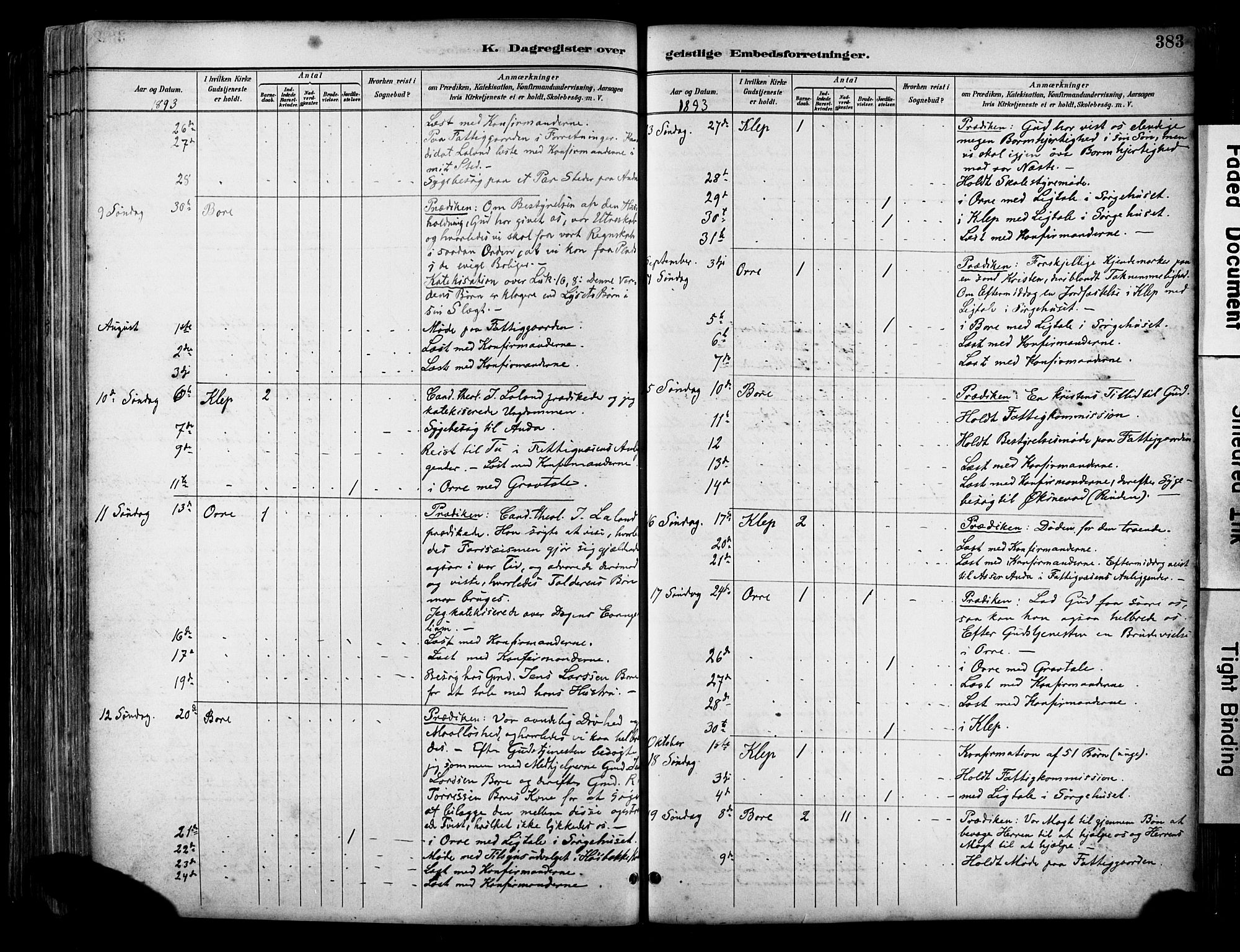 Klepp sokneprestkontor, AV/SAST-A-101803/001/3/30BA/L0009: Parish register (official) no. A 7, 1886-1915, p. 383