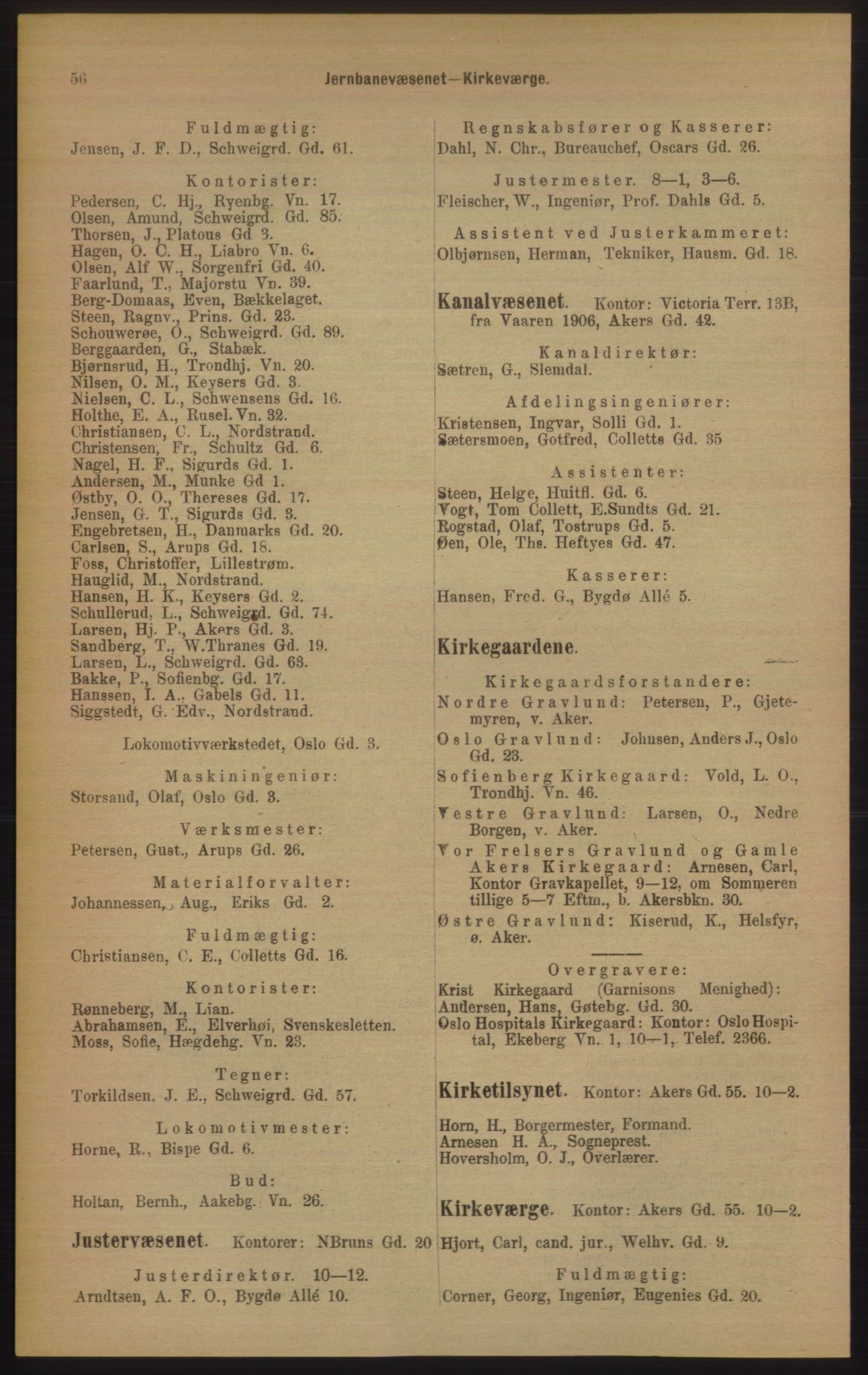 Kristiania/Oslo adressebok, PUBL/-, 1906, p. 56