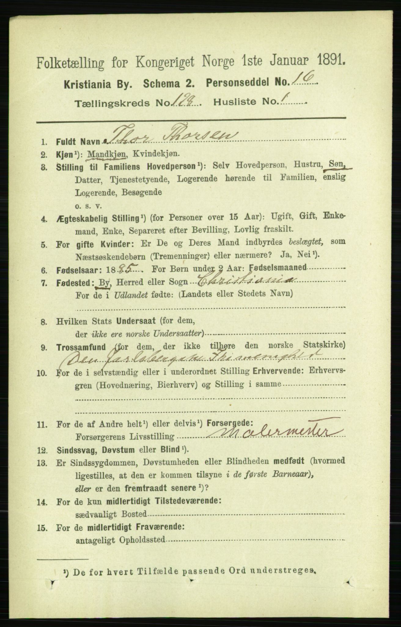 RA, 1891 census for 0301 Kristiania, 1891, p. 68601