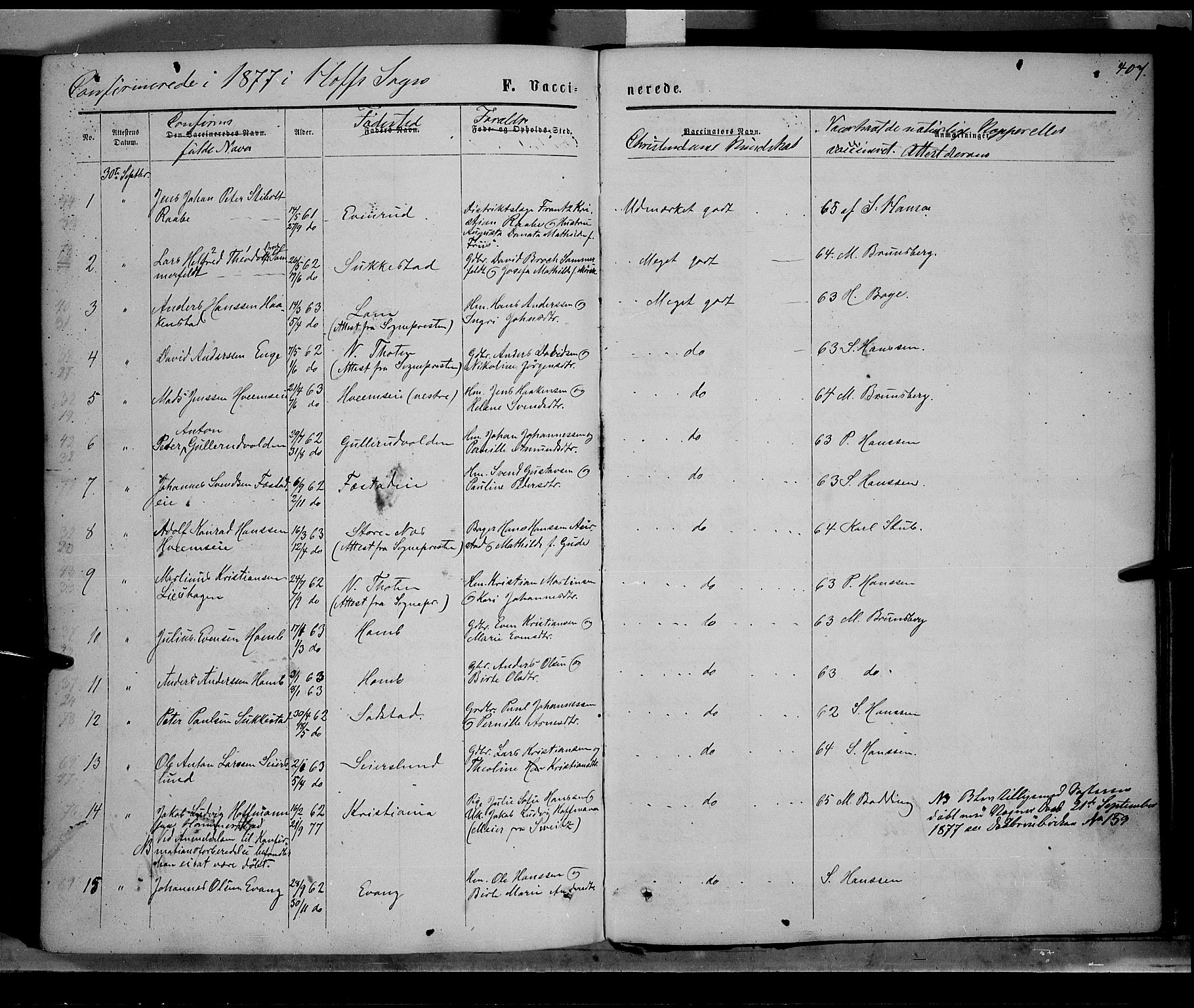 Østre Toten prestekontor, SAH/PREST-104/H/Ha/Haa/L0005: Parish register (official) no. 5, 1866-1877, p. 407