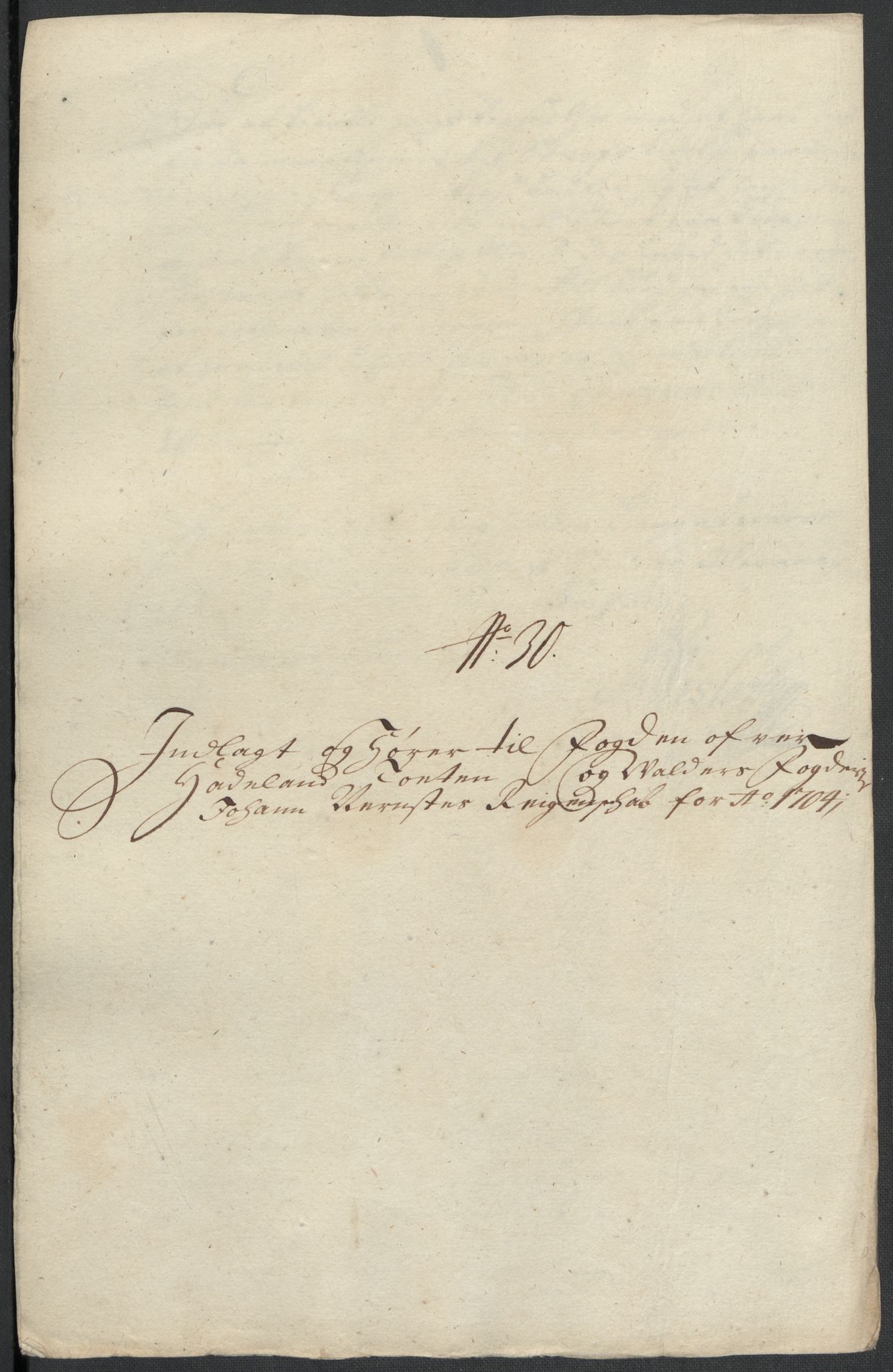 Rentekammeret inntil 1814, Reviderte regnskaper, Fogderegnskap, RA/EA-4092/R18/L1302: Fogderegnskap Hadeland, Toten og Valdres, 1704, p. 369