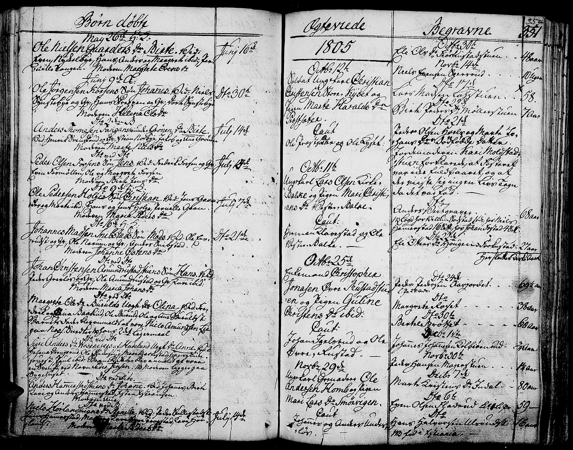 Toten prestekontor, SAH/PREST-102/H/Ha/Haa/L0007: Parish register (official) no. 7, 1794-1809, p. 354