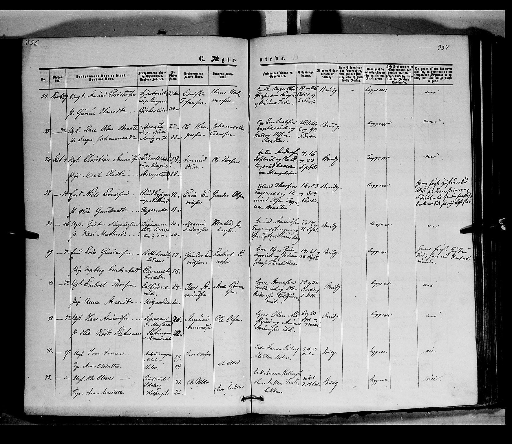 Vinger prestekontor, AV/SAH-PREST-024/H/Ha/Haa/L0011: Parish register (official) no. 11, 1862-1870, p. 337