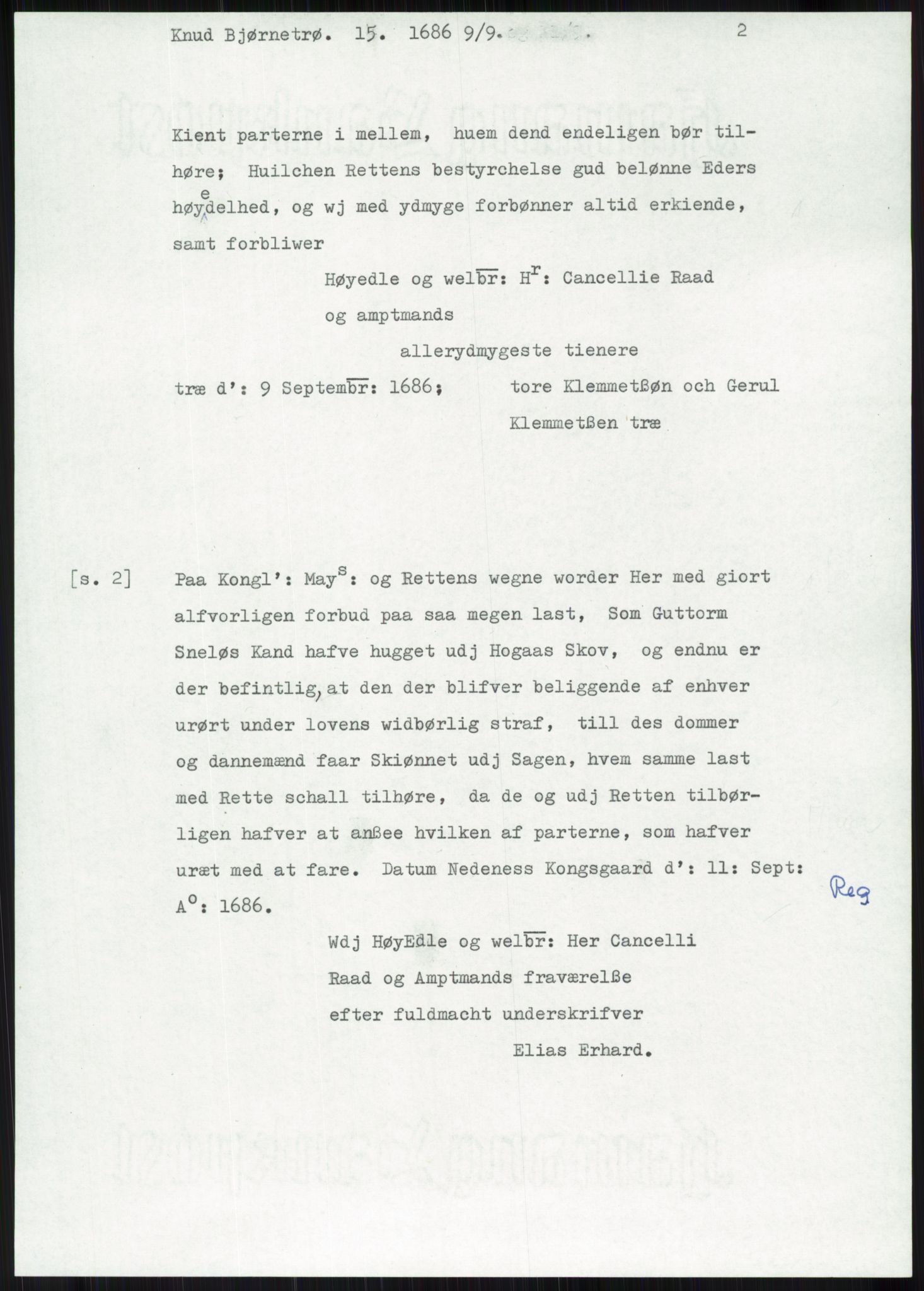 Samlinger til kildeutgivelse, Diplomavskriftsamlingen, AV/RA-EA-4053/H/Ha, p. 443