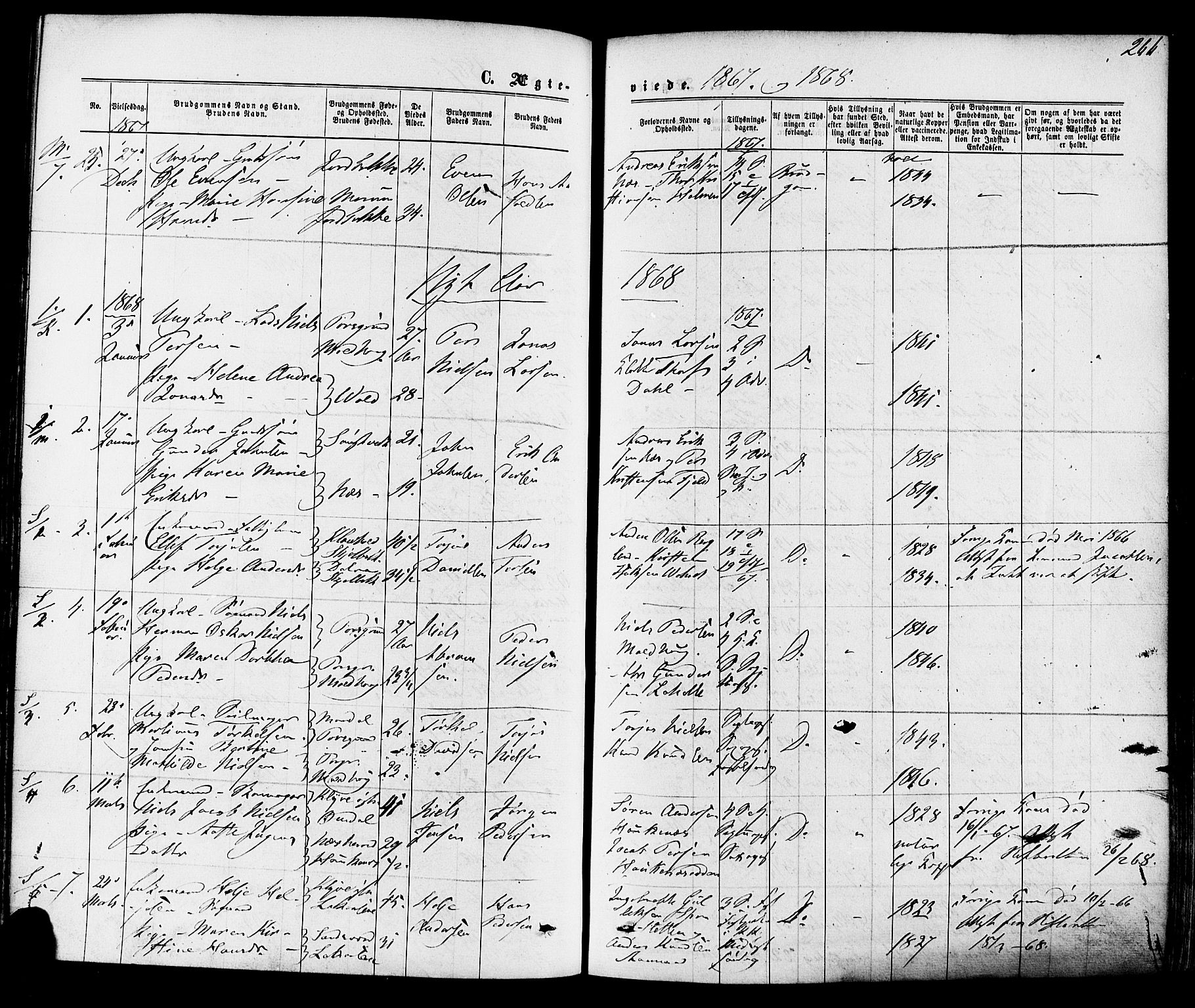 Solum kirkebøker, SAKO/A-306/F/Fa/L0008: Parish register (official) no. I 8, 1865-1876, p. 266