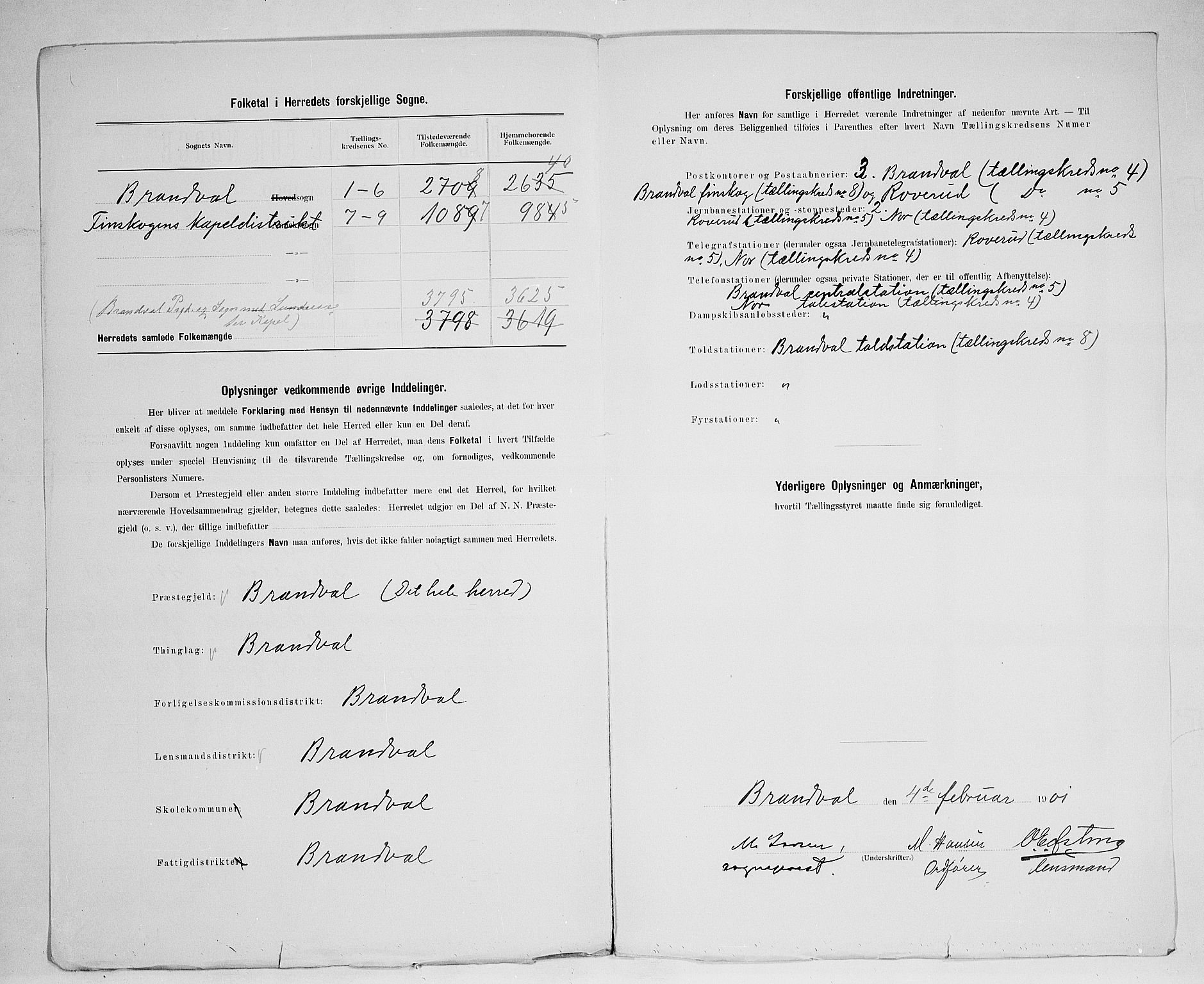 SAH, 1900 census for Brandval, 1900, p. 3