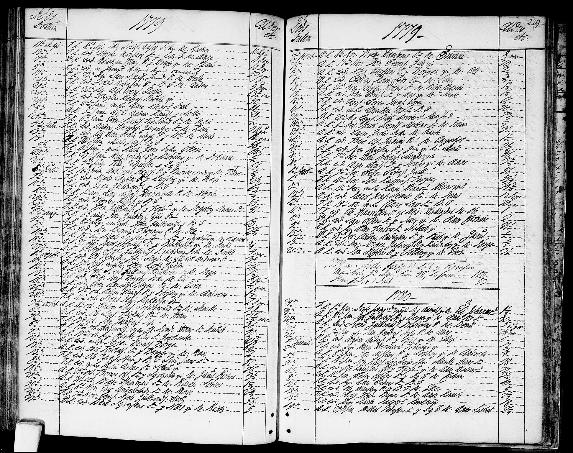 Asker prestekontor Kirkebøker, SAO/A-10256a/F/Fa/L0003: Parish register (official) no. I 3, 1767-1807, p. 229