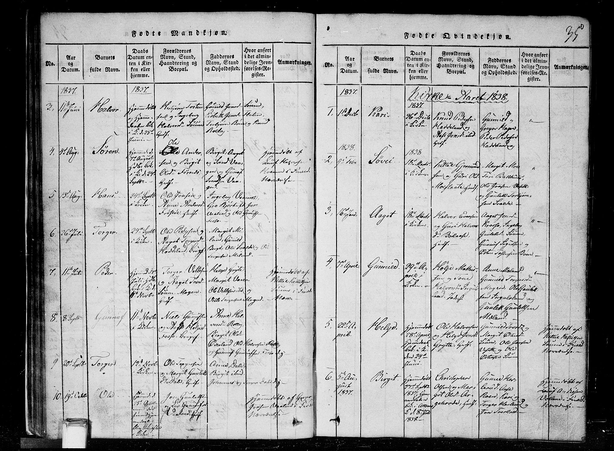 Tinn kirkebøker, SAKO/A-308/G/Gc/L0001: Parish register (copy) no. III 1, 1815-1879, p. 35