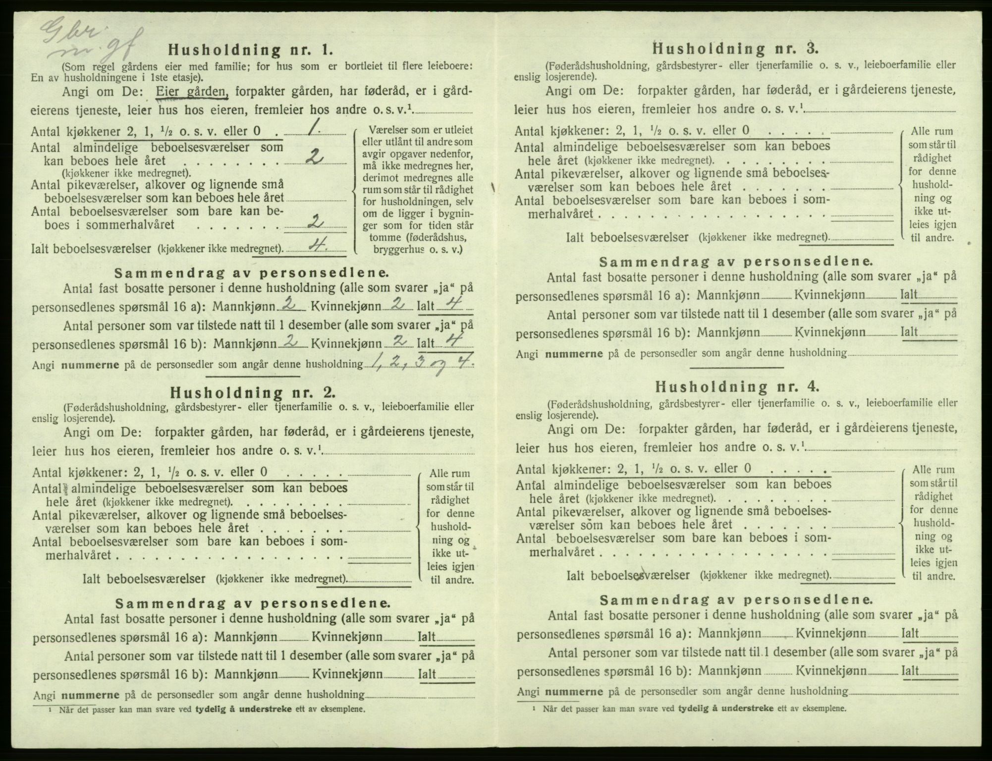 SAB, 1920 census for Tysnes, 1920, p. 676