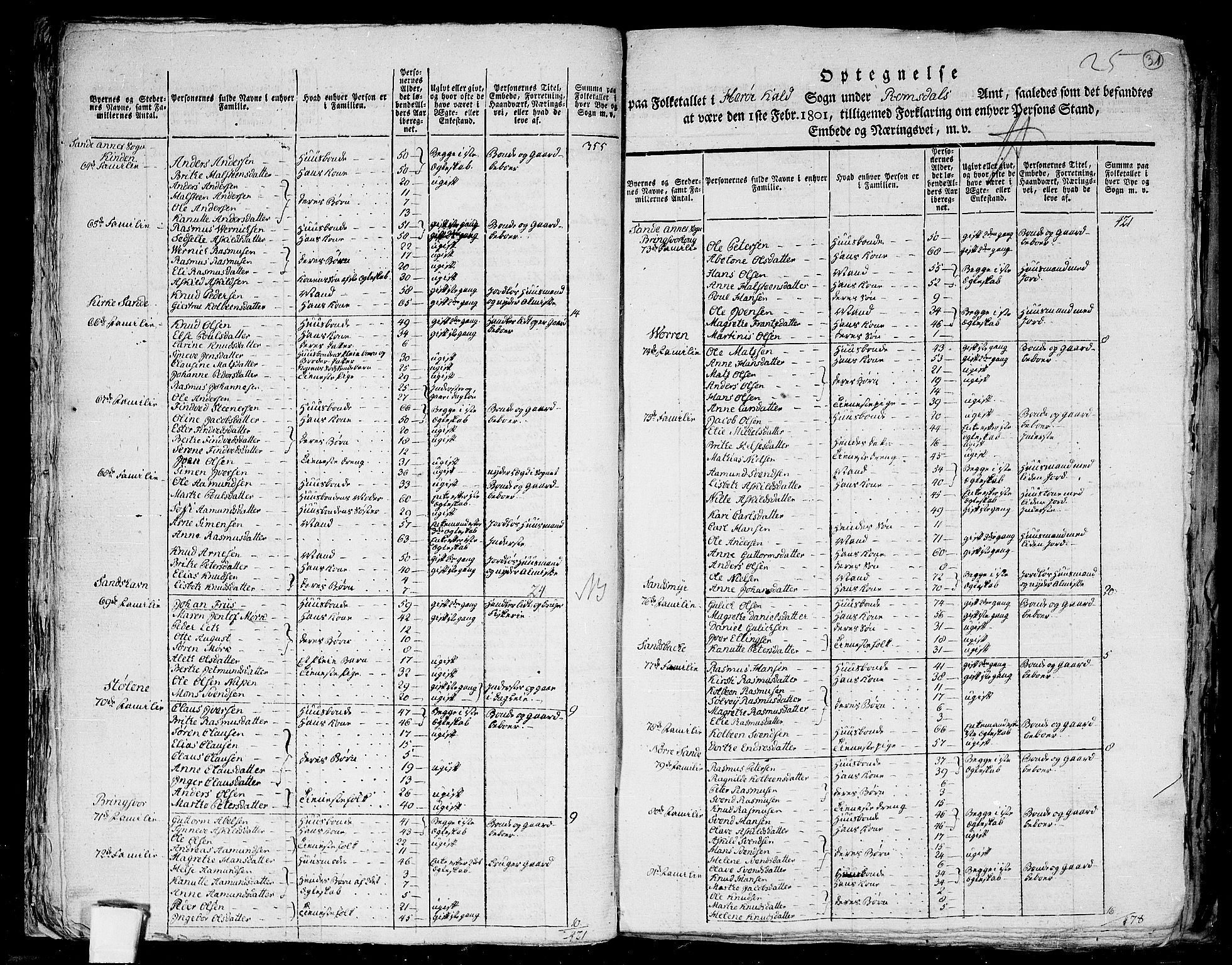 RA, 1801 census for 1515P Herøy, 1801, p. 30b-31a