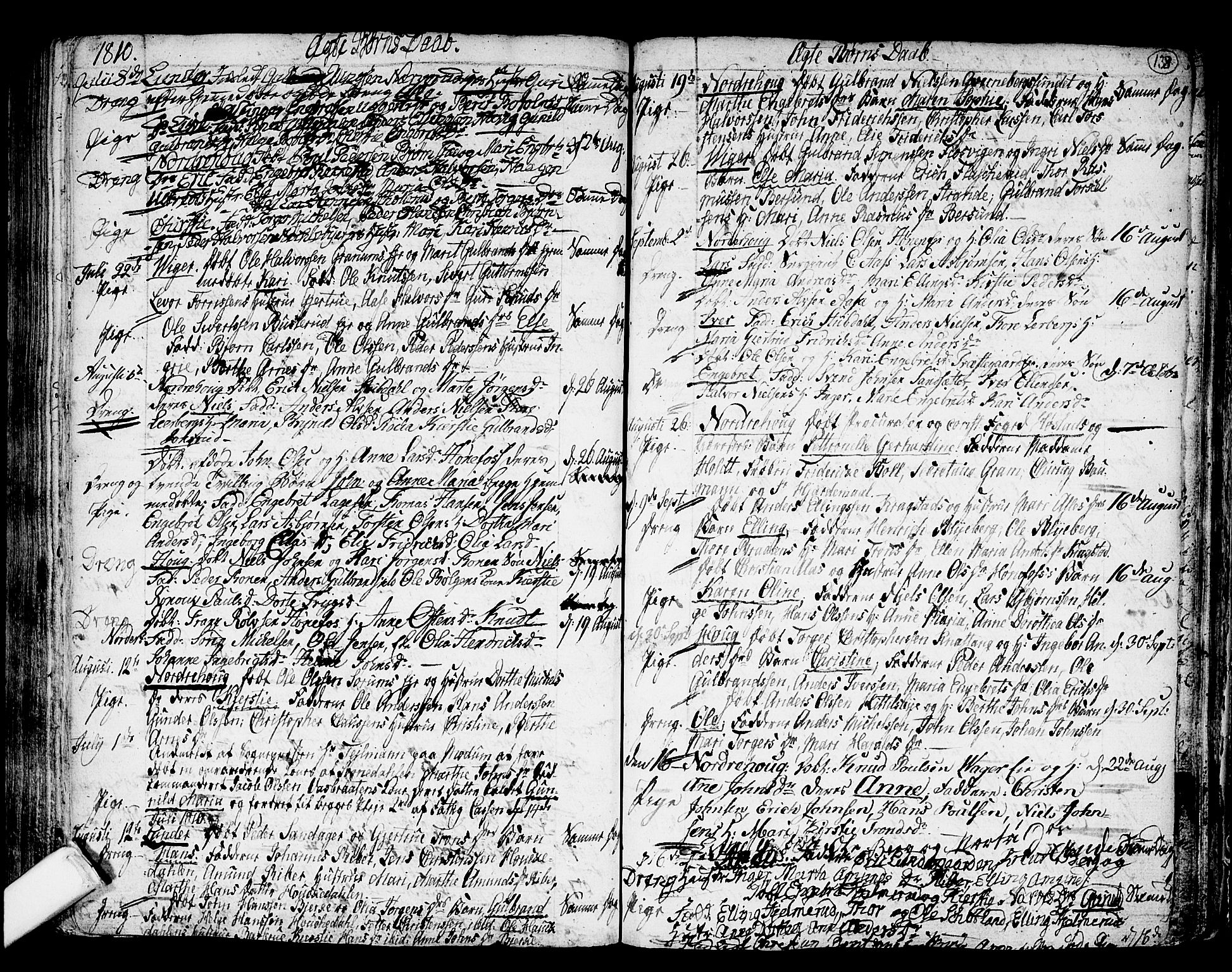 Norderhov kirkebøker, AV/SAKO-A-237/F/Fa/L0006: Parish register (official) no. 6, 1789-1811, p. 138