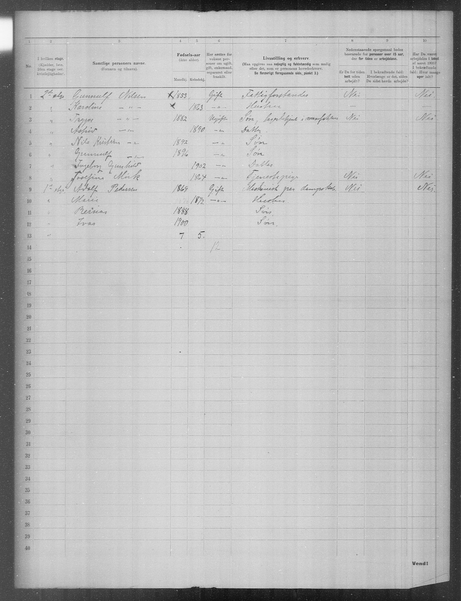 OBA, Municipal Census 1903 for Kristiania, 1903, p. 618