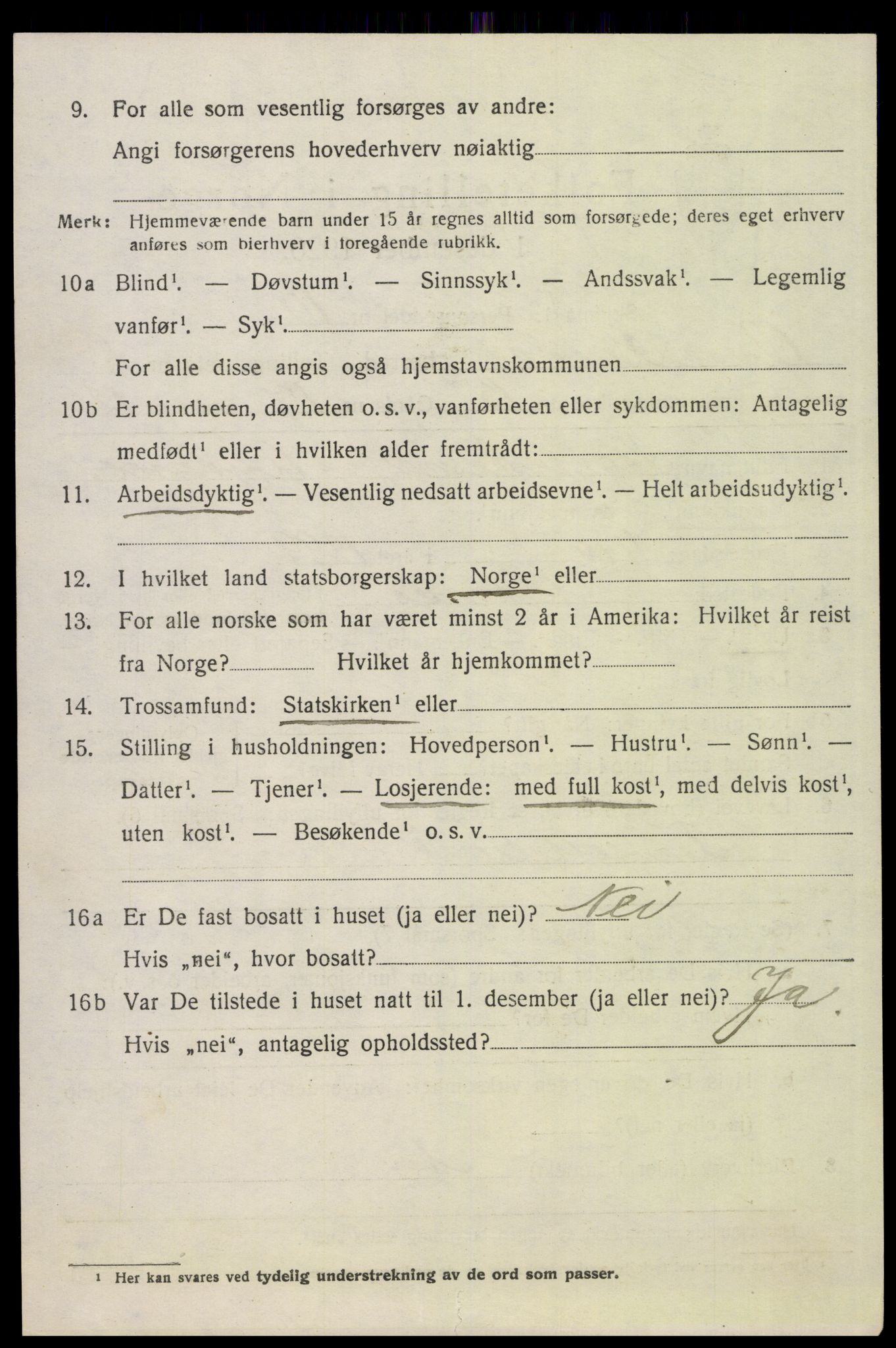 SAH, 1920 census for Øvre Rendal, 1920, p. 3032