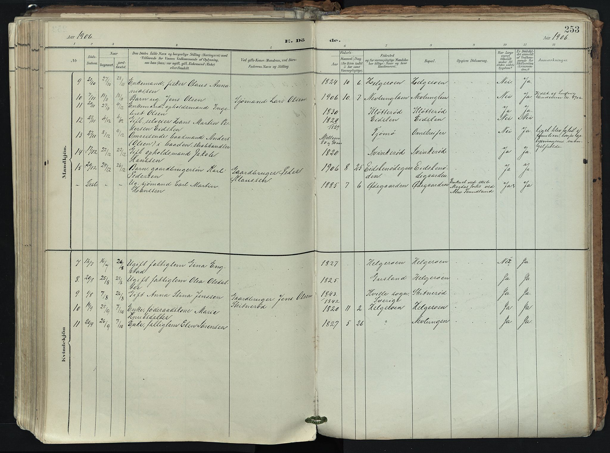 Brunlanes kirkebøker, SAKO/A-342/F/Fb/L0003: Parish register (official) no. II 3, 1900-1922, p. 253