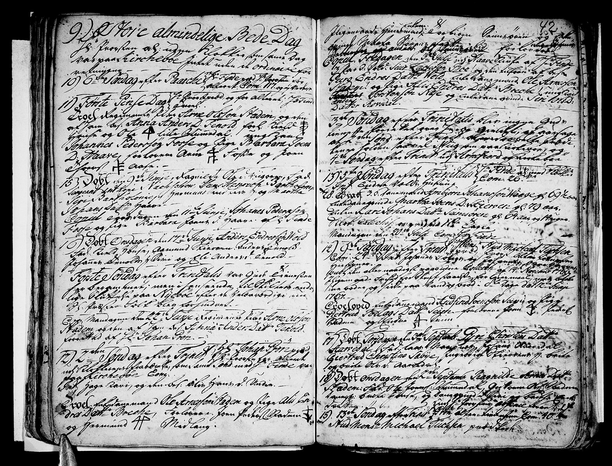 Vik sokneprestembete, SAB/A-81501: Parish register (official) no. A 3 /1, 1755-1771, p. 42