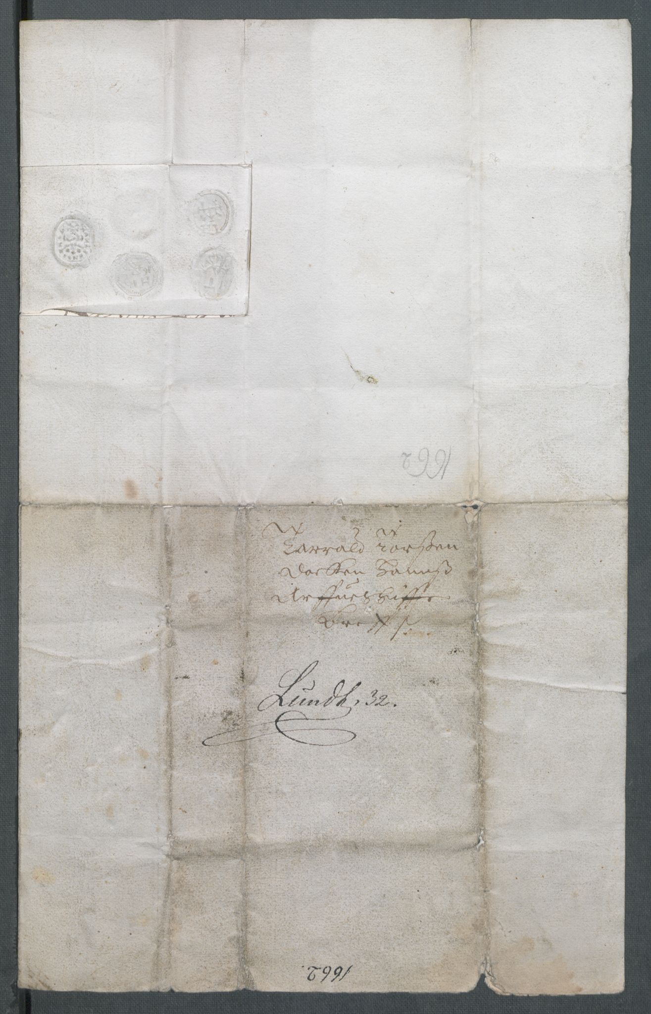 Riksarkivets diplomsamling, AV/RA-EA-5965/F02/L0169: Dokumenter, 1661-1663, p. 87