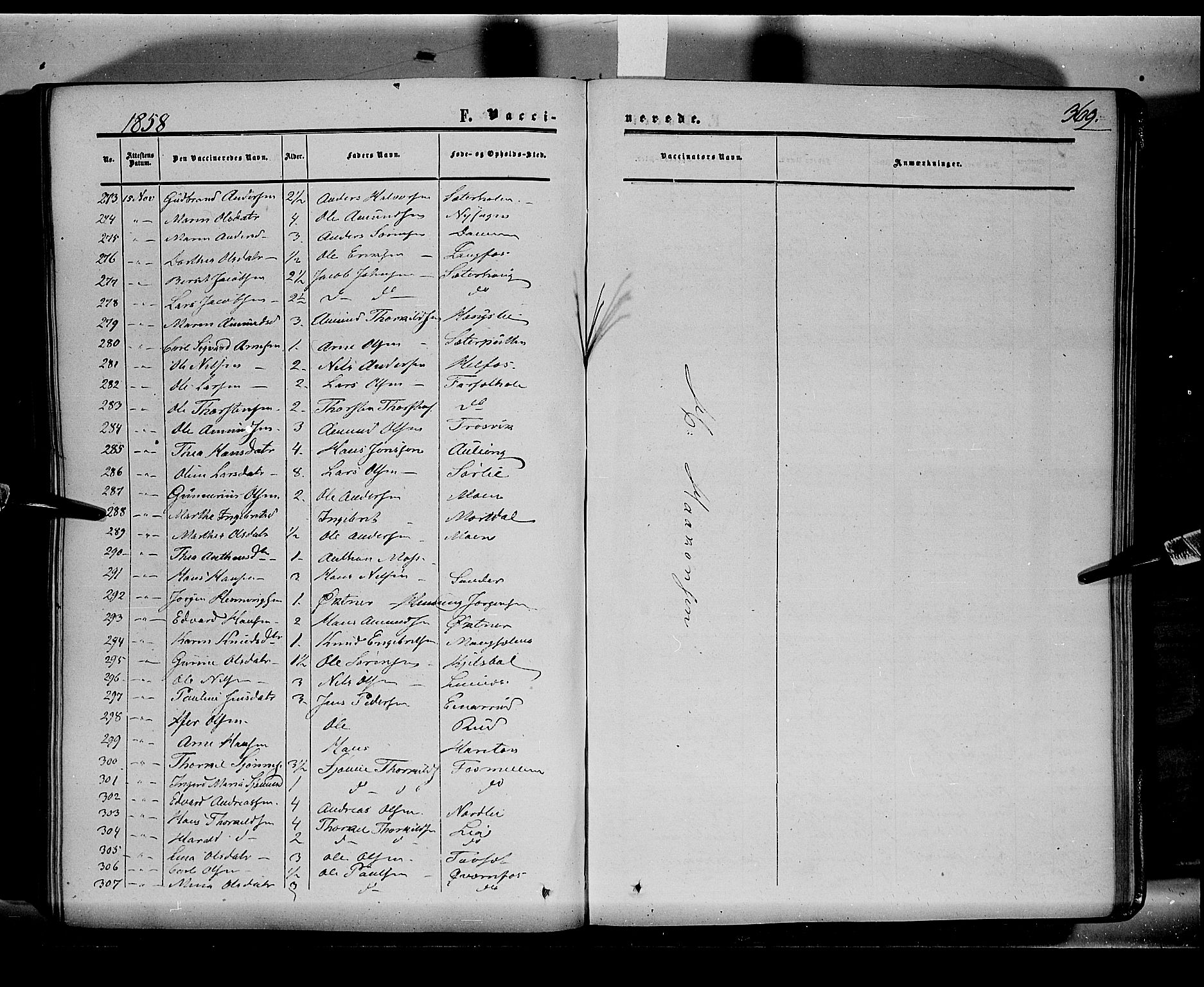 Sør-Odal prestekontor, SAH/PREST-030/H/Ha/Haa/L0001: Parish register (official) no. 1, 1849-1859, p. 369