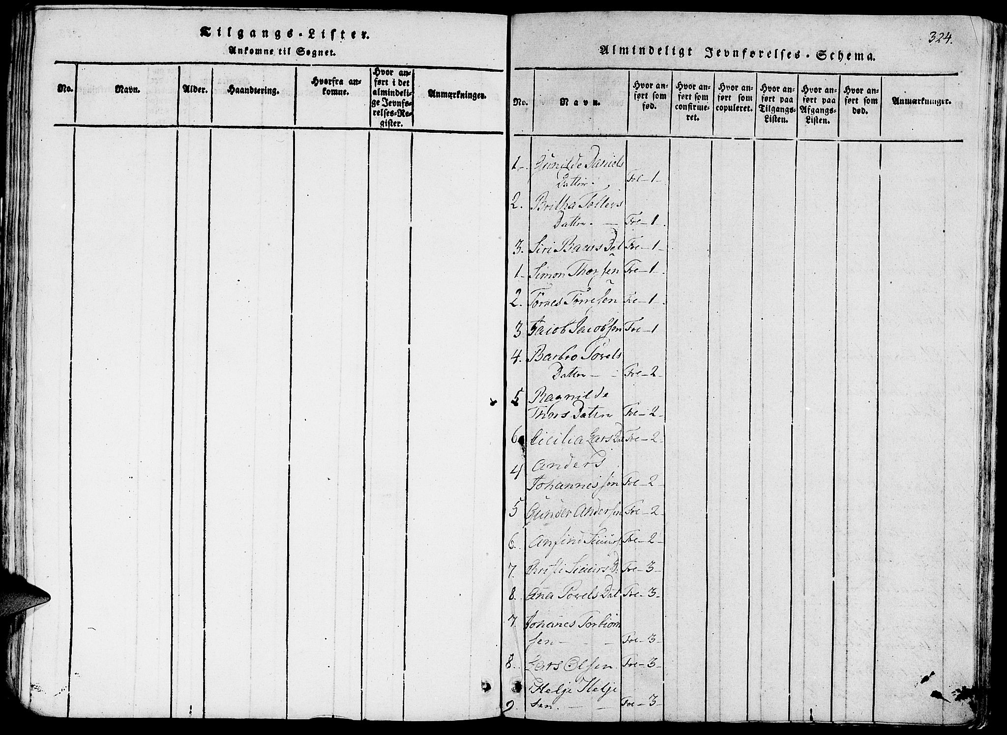 Fjelberg sokneprestembete, SAB/A-75201/H/Haa: Parish register (official) no. A 4, 1816-1822, p. 324
