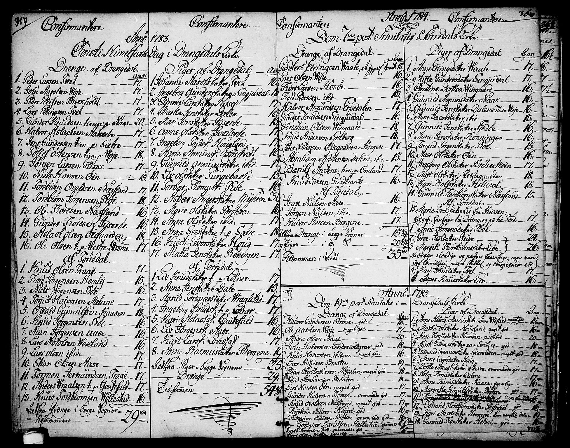 Drangedal kirkebøker, SAKO/A-258/F/Fa/L0003: Parish register (official) no. 3, 1768-1814, p. 359-360
