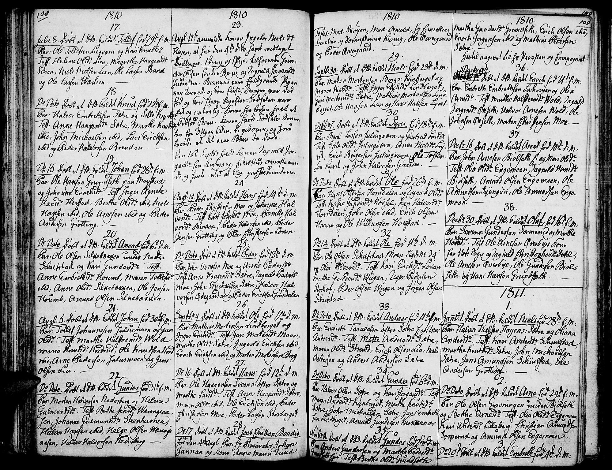 Elverum prestekontor, SAH/PREST-044/H/Ha/Haa/L0006: Parish register (official) no. 6, 1794-1814, p. 108-109