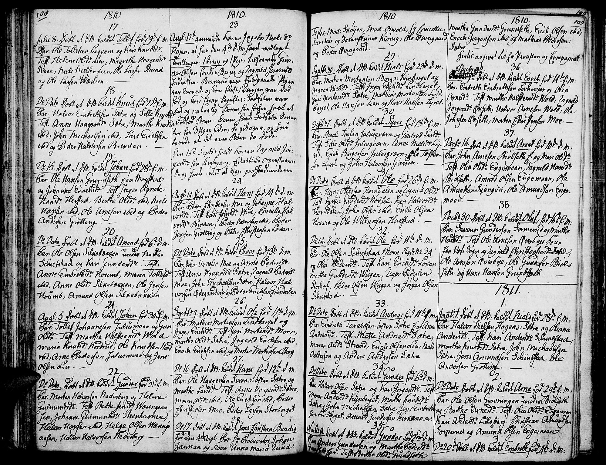 Elverum prestekontor, AV/SAH-PREST-044/H/Ha/Haa/L0006: Parish register (official) no. 6, 1794-1814, p. 108-109
