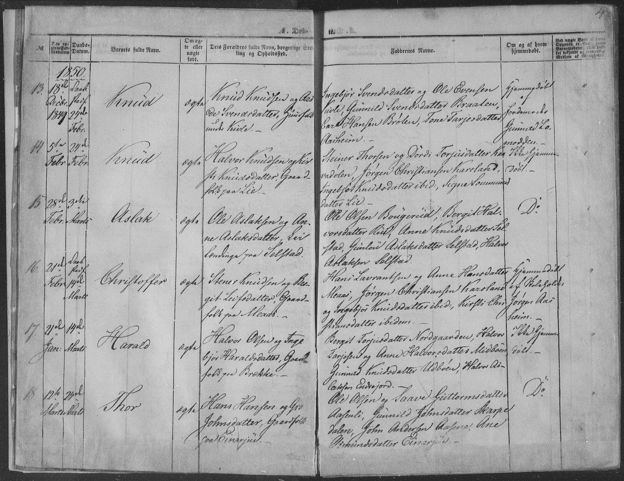 Seljord kirkebøker, AV/SAKO-A-20/F/Fa/L012a: Parish register (official) no. I 12A, 1850-1865, p. 4