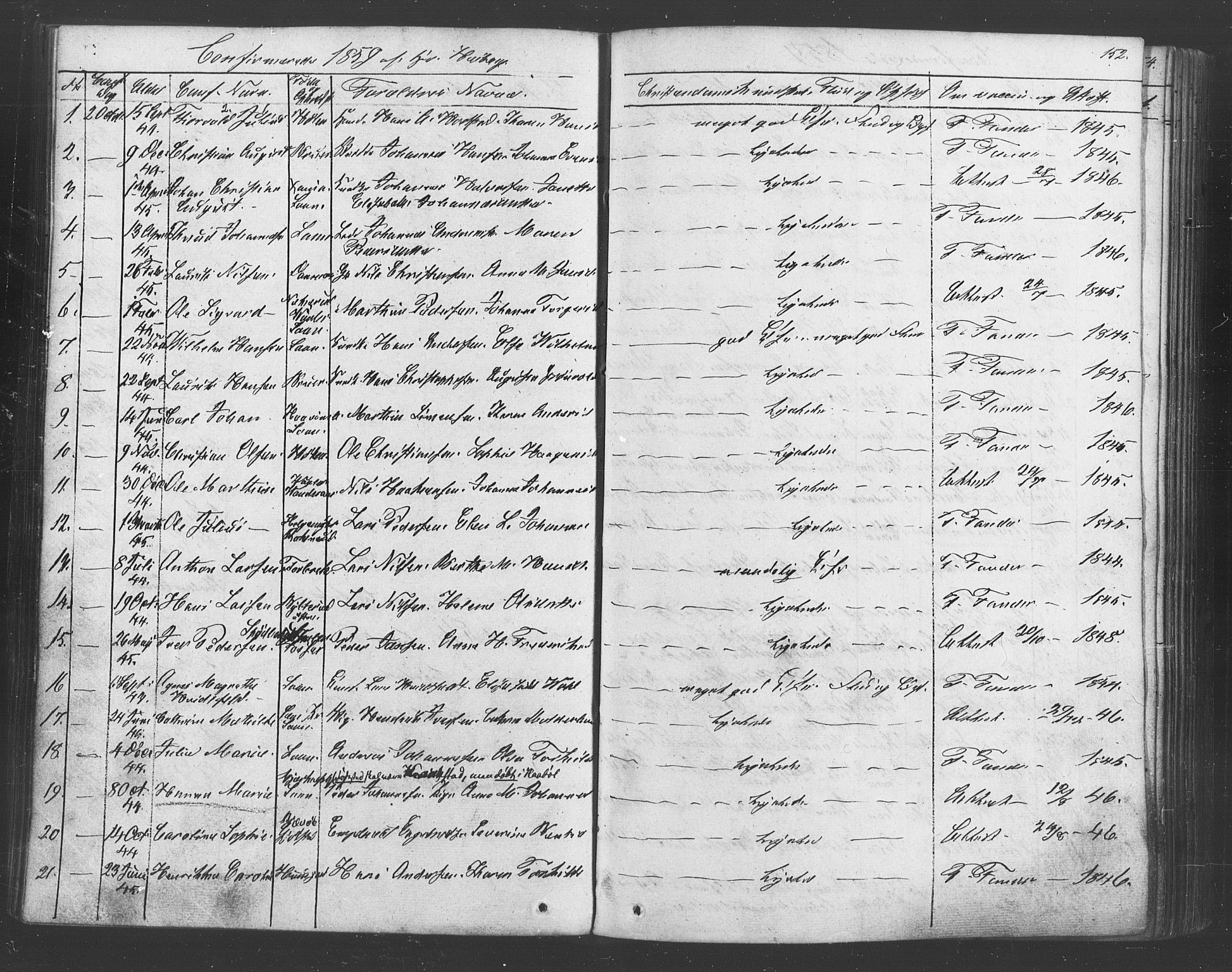 Vestby prestekontor Kirkebøker, AV/SAO-A-10893/F/Fa/L0007: Parish register (official) no. I 7, 1850-1862, p. 152