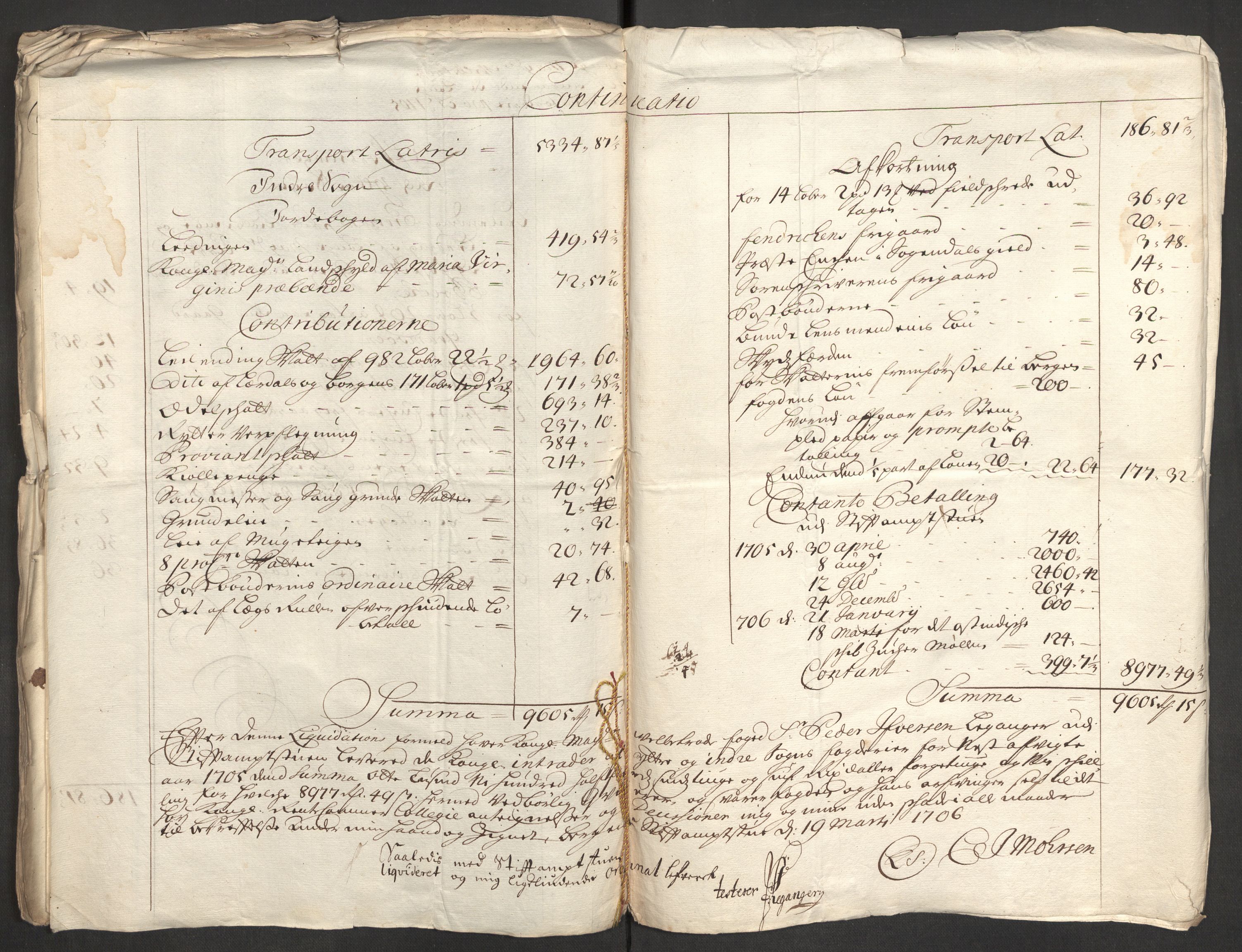 Rentekammeret inntil 1814, Reviderte regnskaper, Fogderegnskap, AV/RA-EA-4092/R52/L3314: Fogderegnskap Sogn, 1705-1707, p. 14
