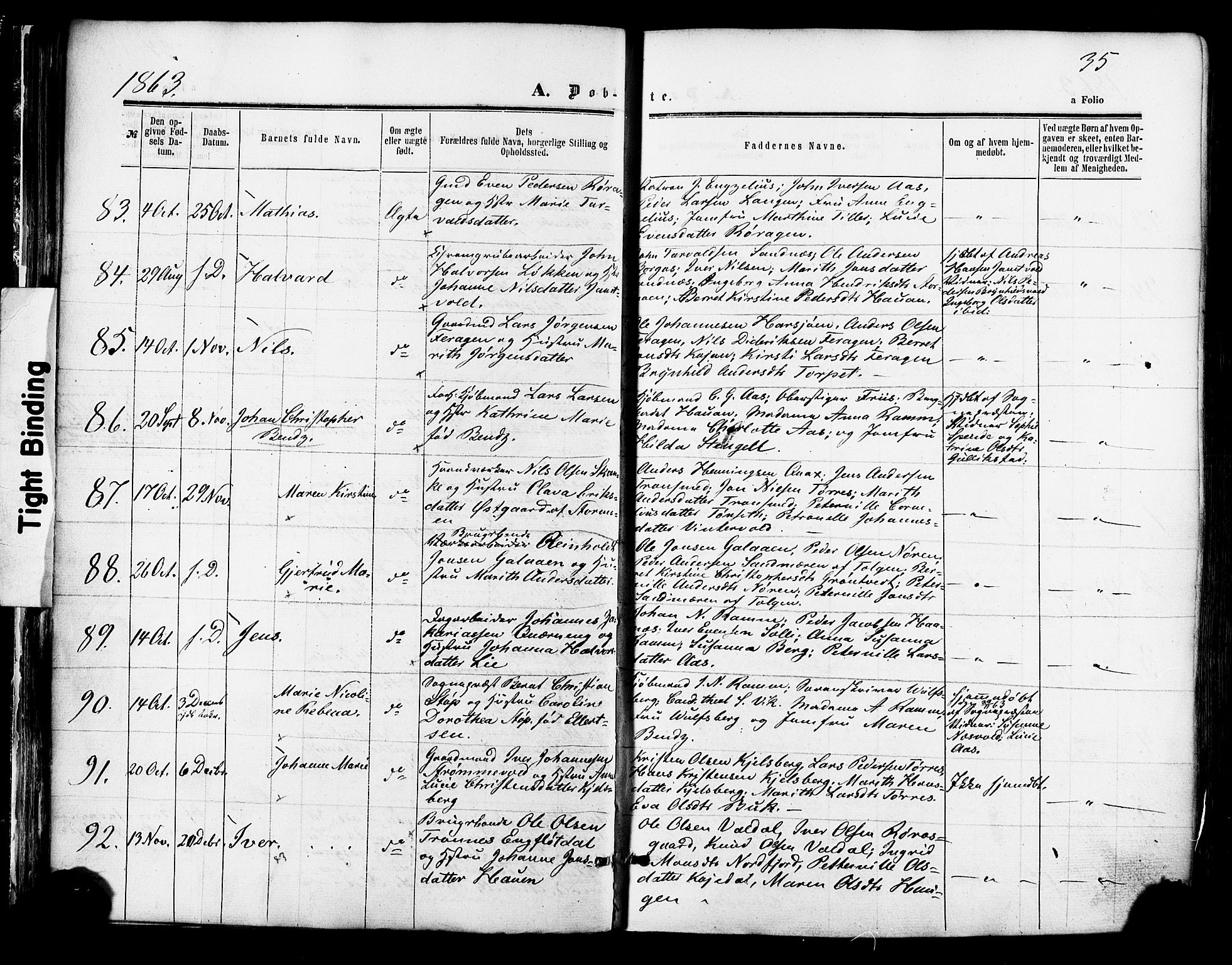 Ministerialprotokoller, klokkerbøker og fødselsregistre - Sør-Trøndelag, SAT/A-1456/681/L0932: Parish register (official) no. 681A10, 1860-1878, p. 35