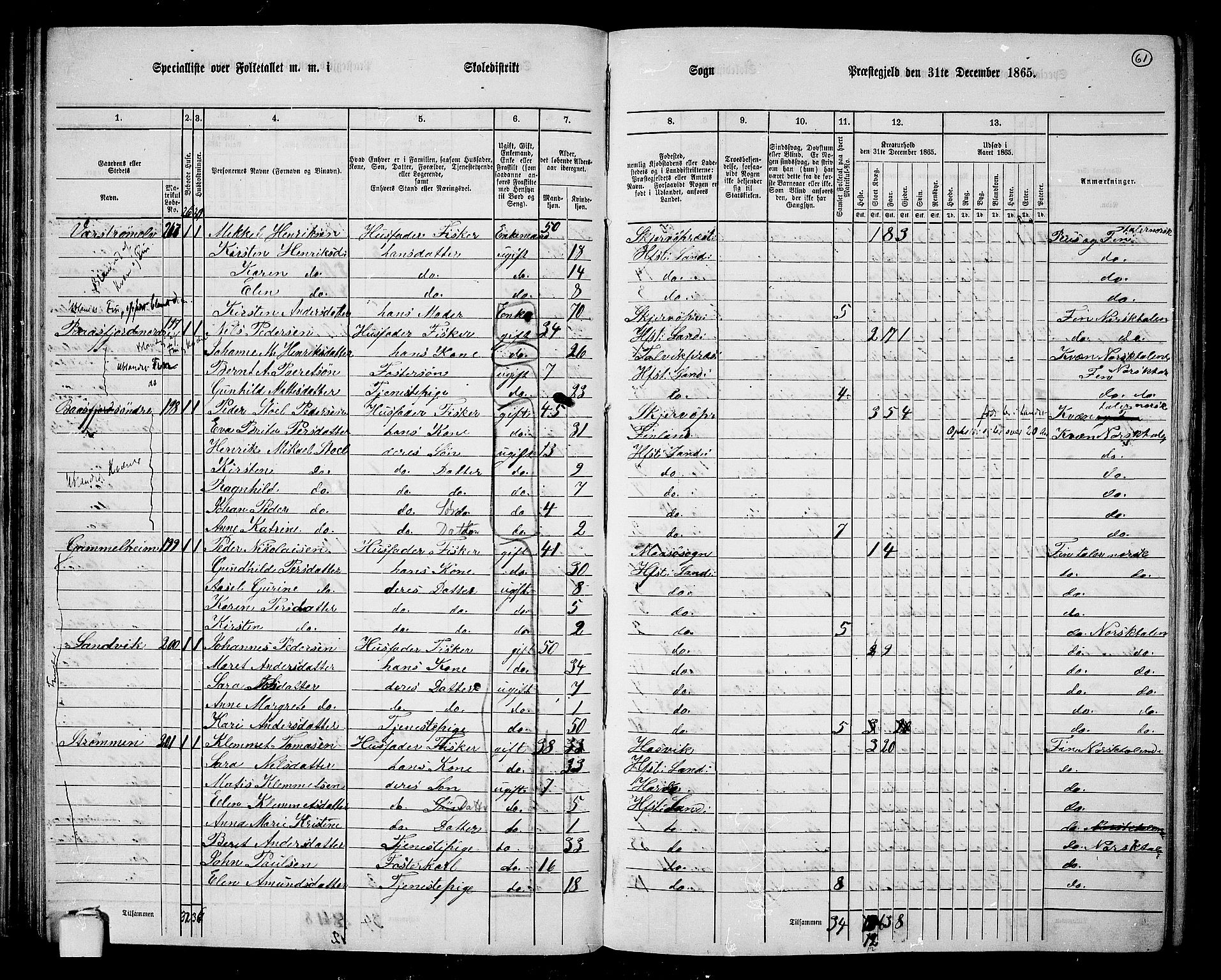 RA, 1865 census for Hammerfest/Hammerfest, 1865, p. 56