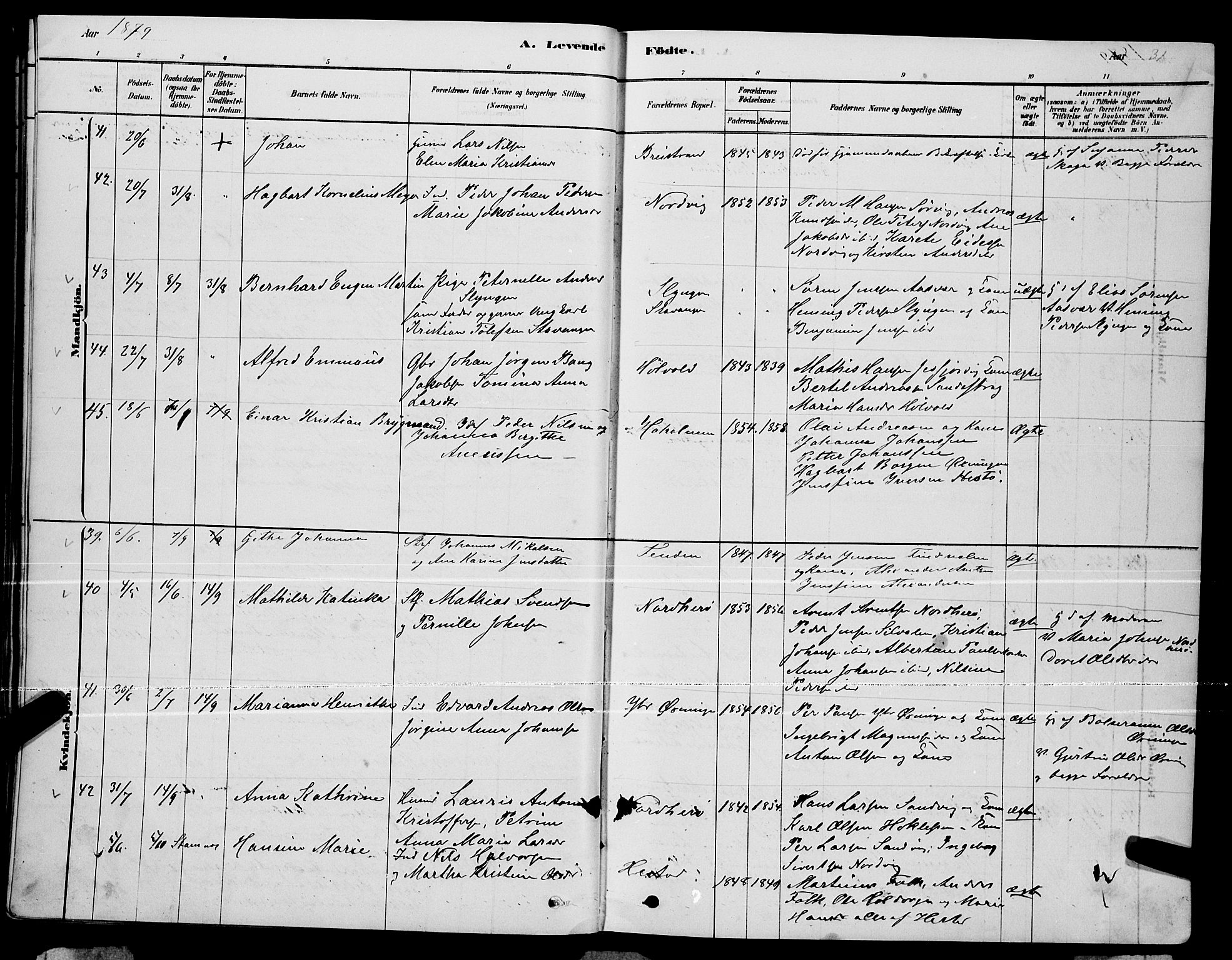 Ministerialprotokoller, klokkerbøker og fødselsregistre - Nordland, AV/SAT-A-1459/834/L0513: Parish register (copy) no. 834C04, 1877-1892, p. 31