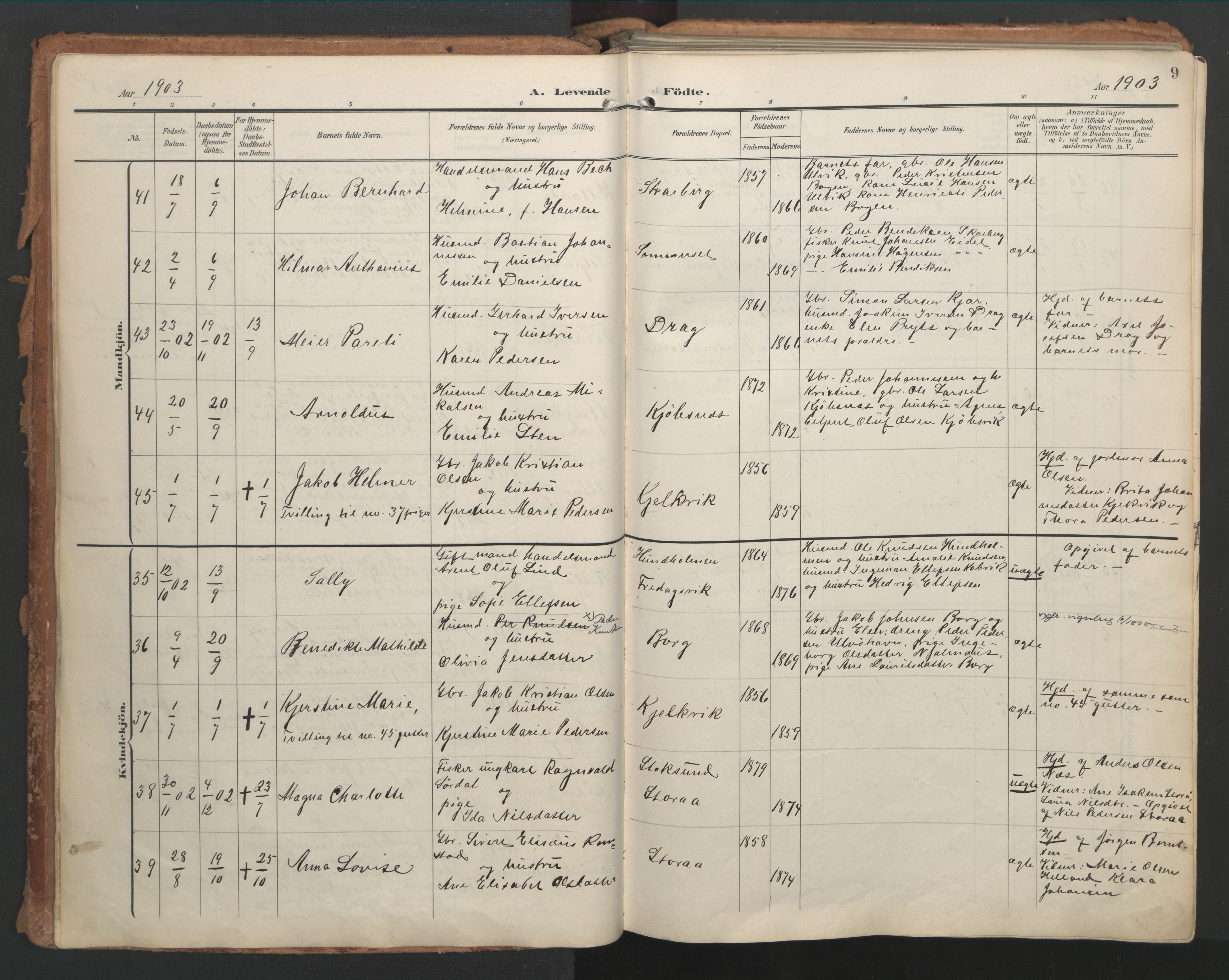 Ministerialprotokoller, klokkerbøker og fødselsregistre - Nordland, AV/SAT-A-1459/861/L0871: Parish register (official) no. 861A06, 1903-1916, p. 9