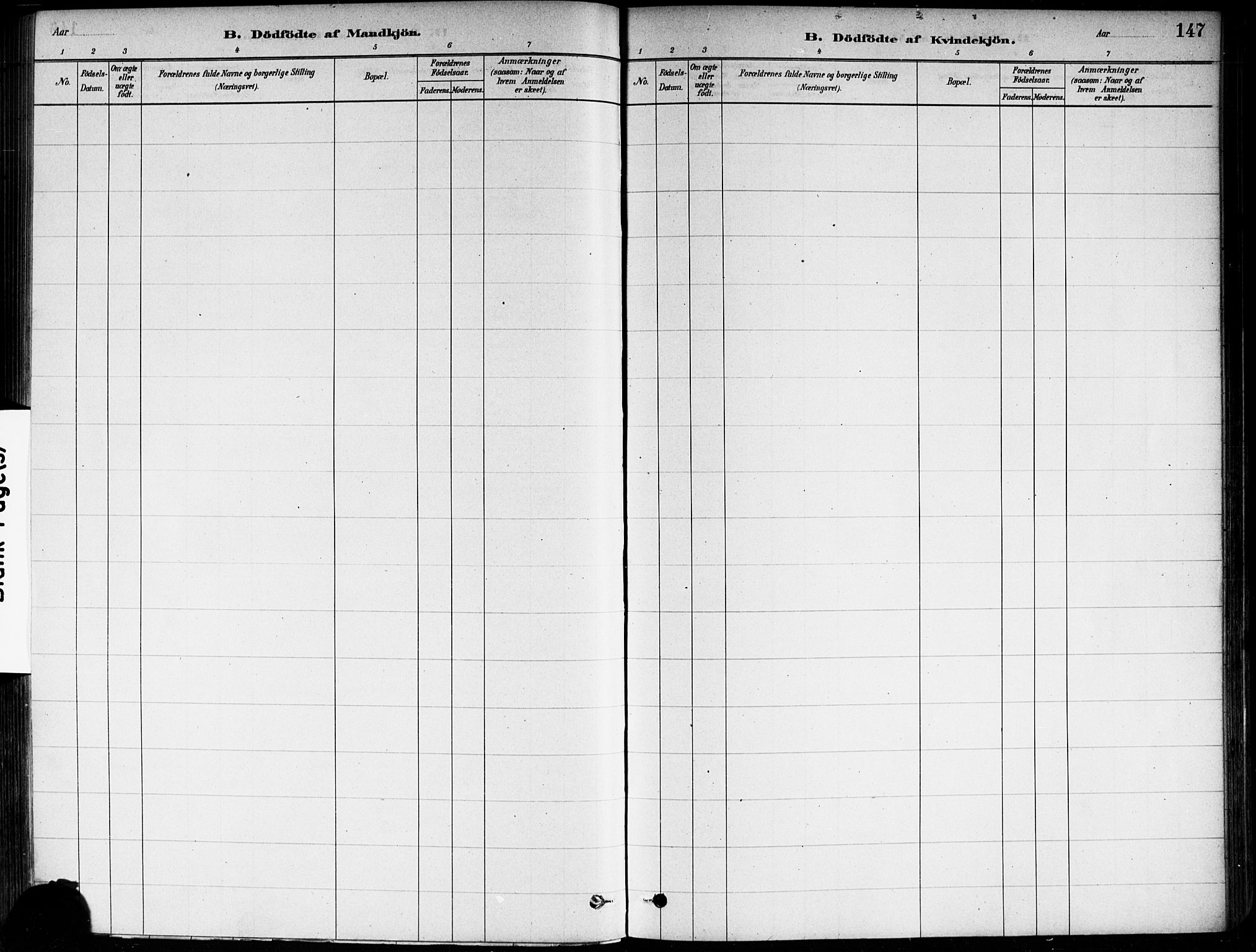 Asker prestekontor Kirkebøker, SAO/A-10256a/F/Fa/L0013: Parish register (official) no. I 13, 1879-1896, p. 147