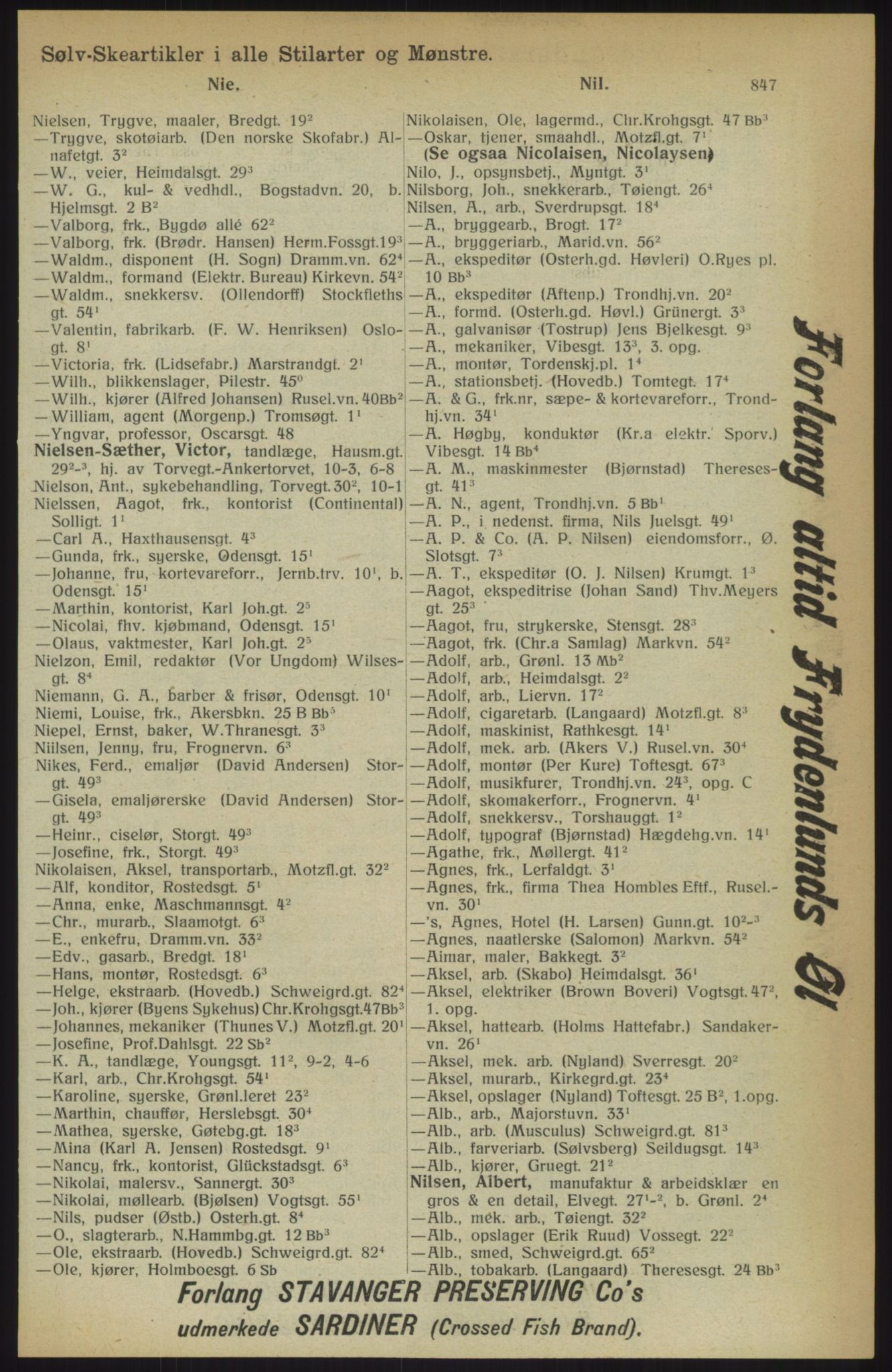 Kristiania/Oslo adressebok, PUBL/-, 1914, p. 847