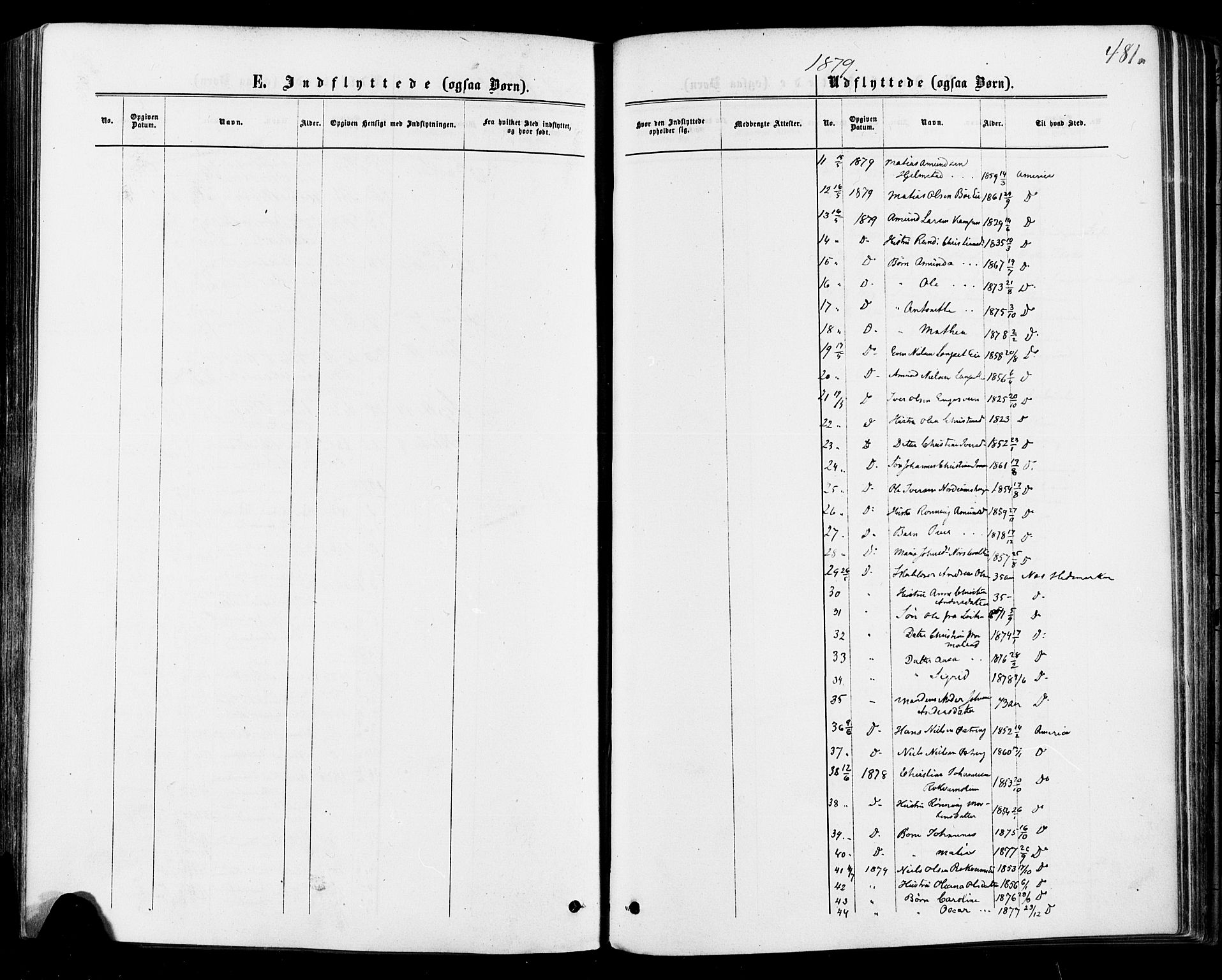 Østre Gausdal prestekontor, SAH/PREST-092/H/Ha/Haa/L0001: Parish register (official) no. 1, 1874-1886, p. 481