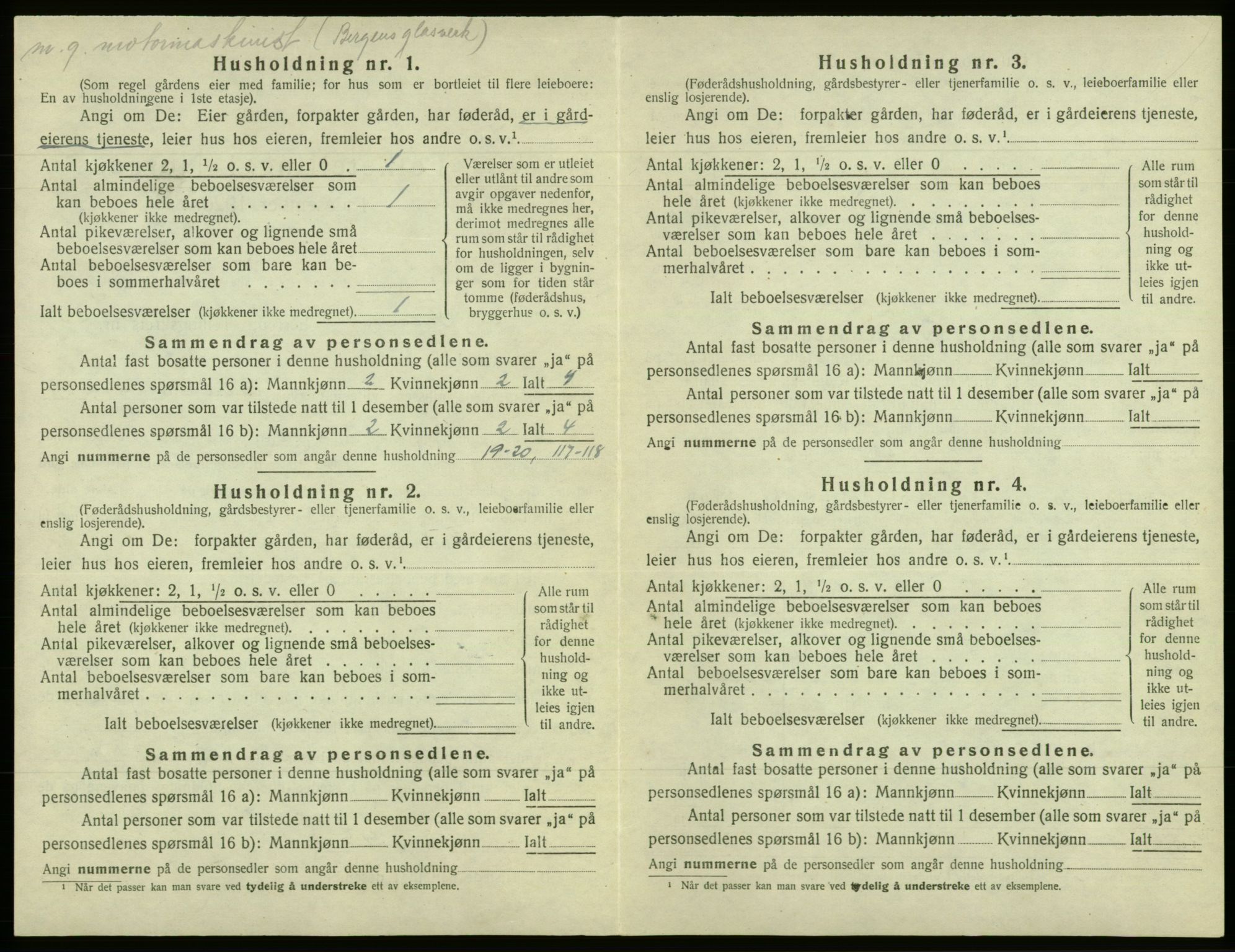 SAB, 1920 census for Fana, 1920, p. 3331