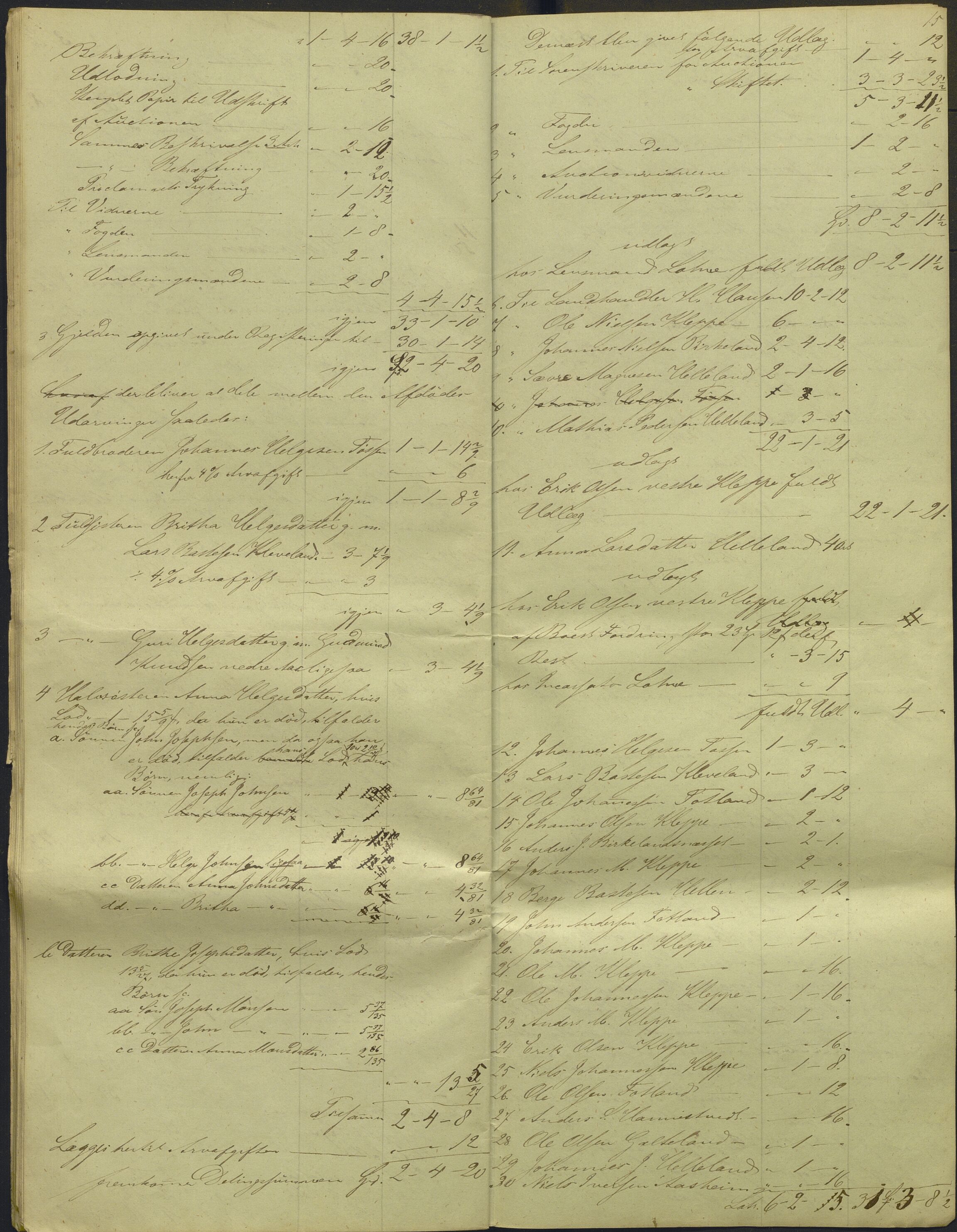 Nordhordland sorenskrivar, AV/SAB-A-2901/1/H/Hd/Hdb/L0001: Konsept til utlodningar, 1850-1852, p. 17