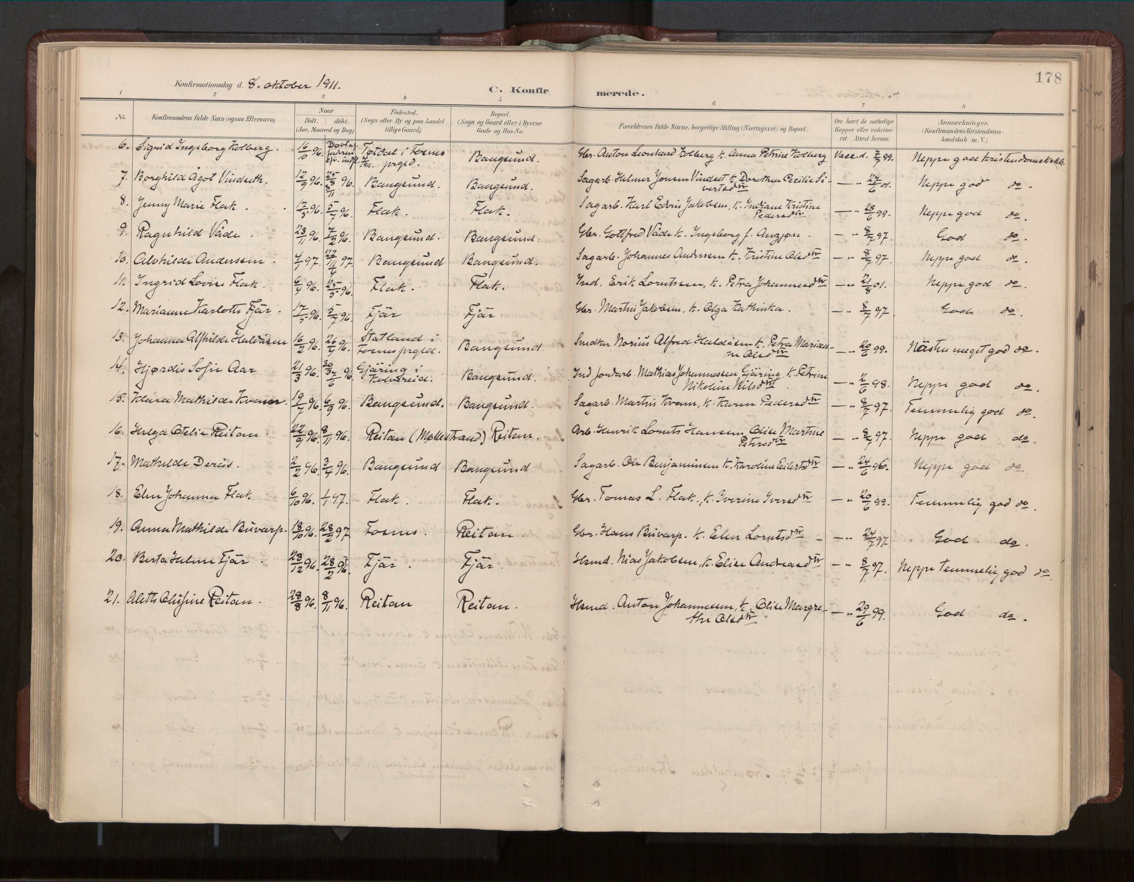 Ministerialprotokoller, klokkerbøker og fødselsregistre - Nord-Trøndelag, SAT/A-1458/770/L0589: Parish register (official) no. 770A03, 1887-1929, p. 178
