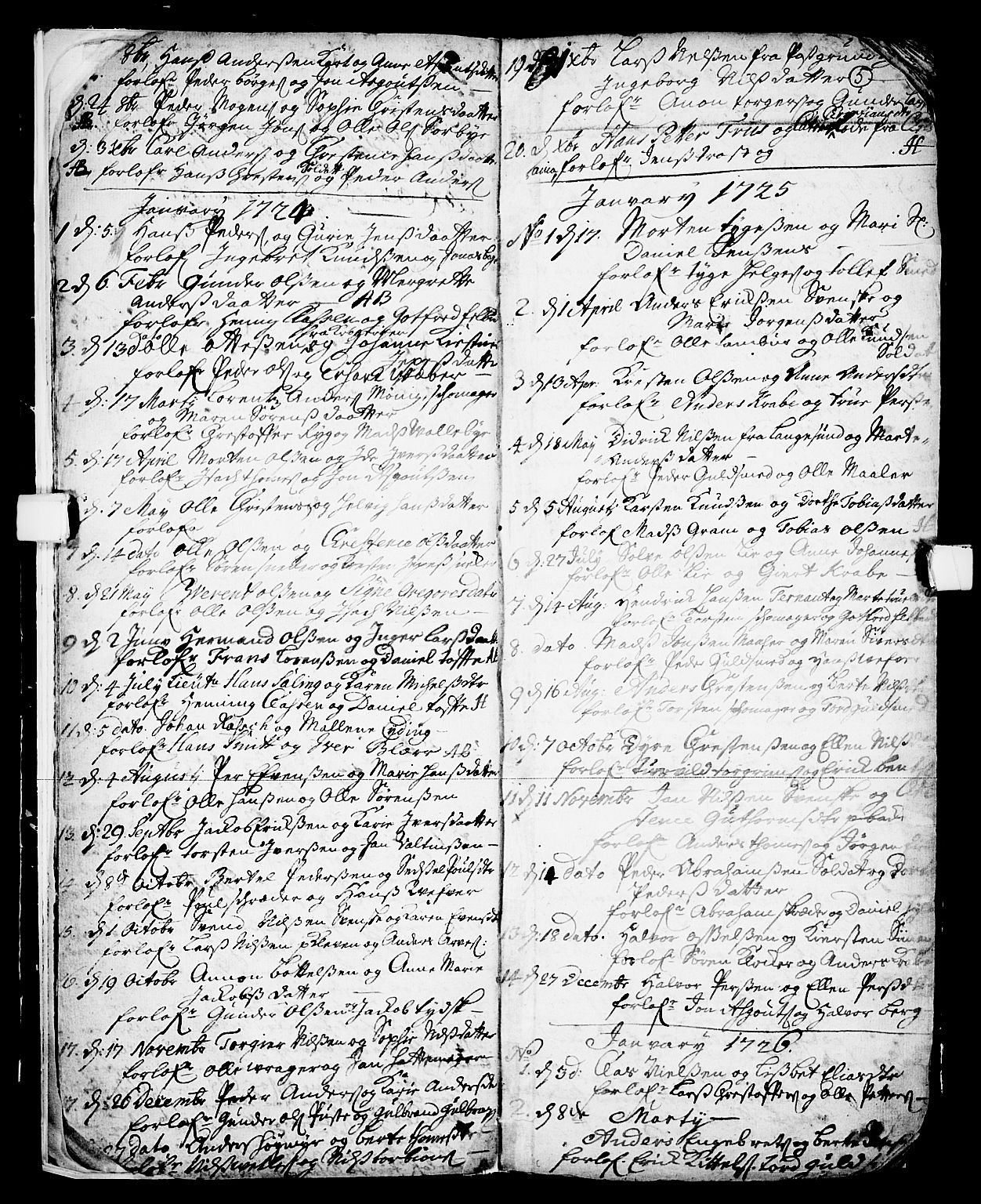 Skien kirkebøker, SAKO/A-302/F/Fa/L0002: Parish register (official) no. 2, 1716-1757, p. 5