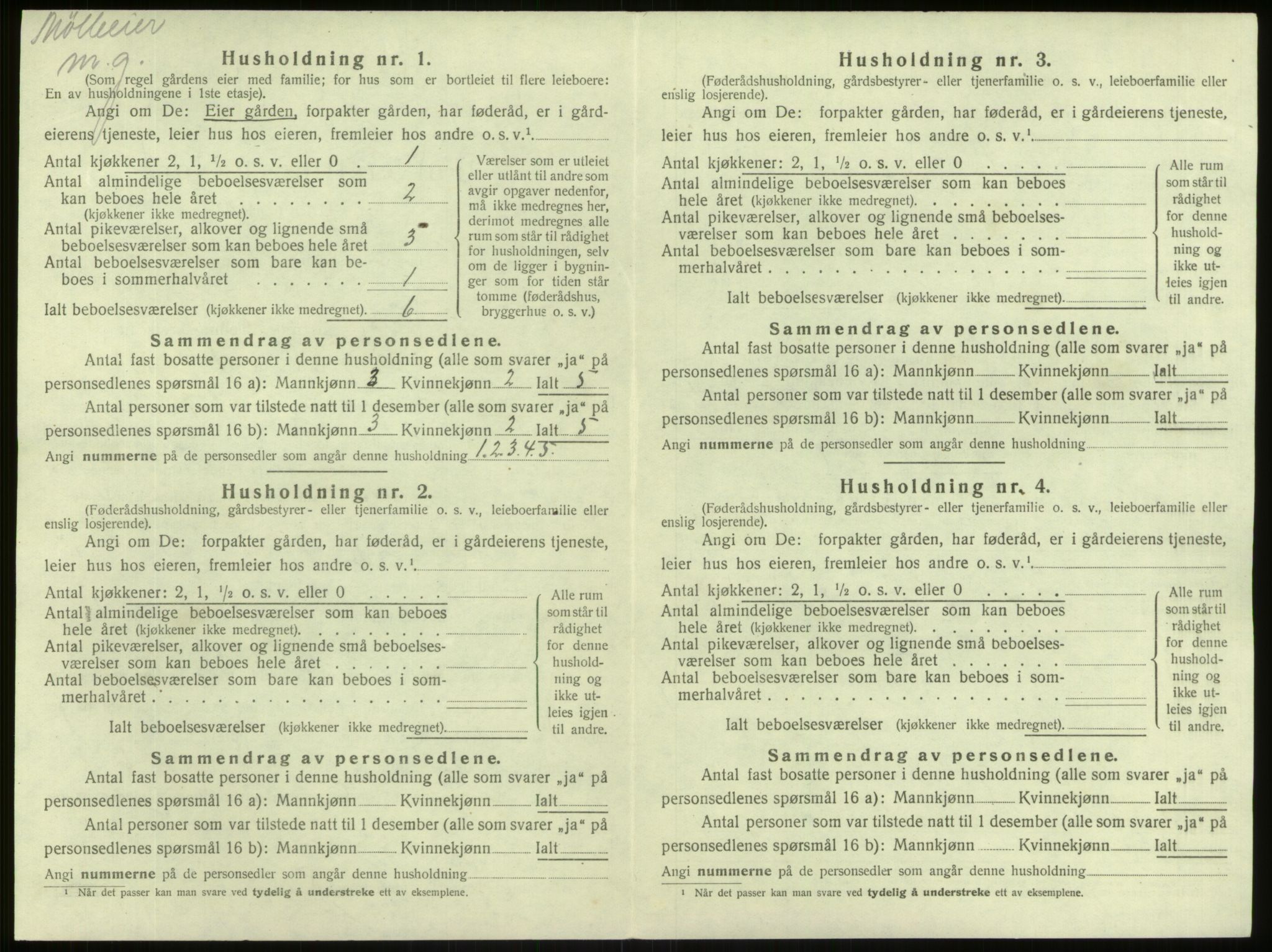 SAB, 1920 census for Lærdal, 1920, p. 763