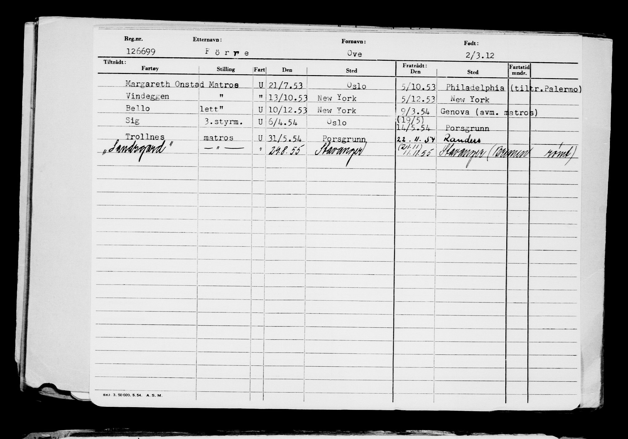 Direktoratet for sjømenn, AV/RA-S-3545/G/Gb/L0103: Hovedkort, 1912, p. 22