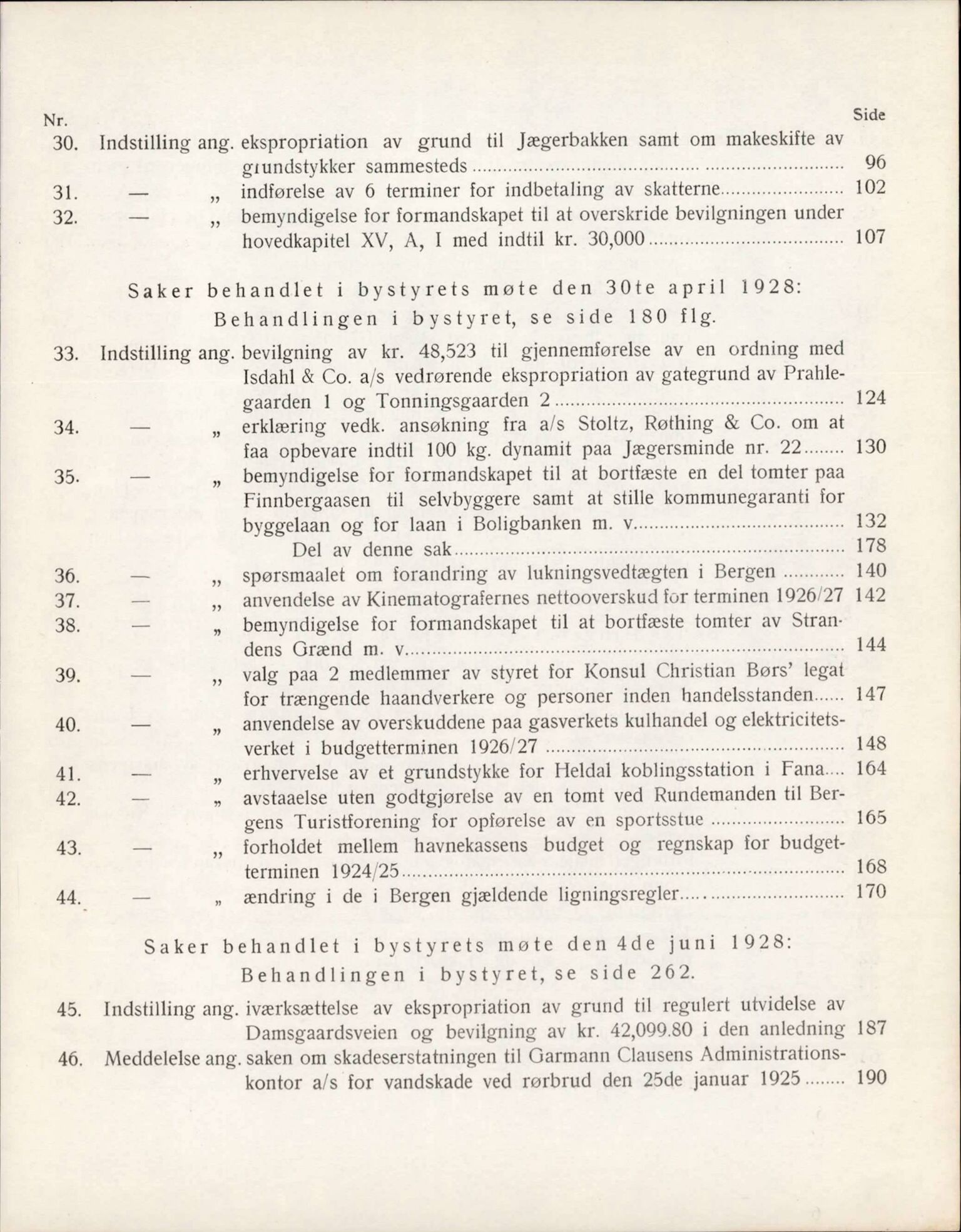 Bergen kommune. Formannskapet, BBA/A-0003/Ad/L0116: Bergens Kommuneforhandlinger, bind I, 1928