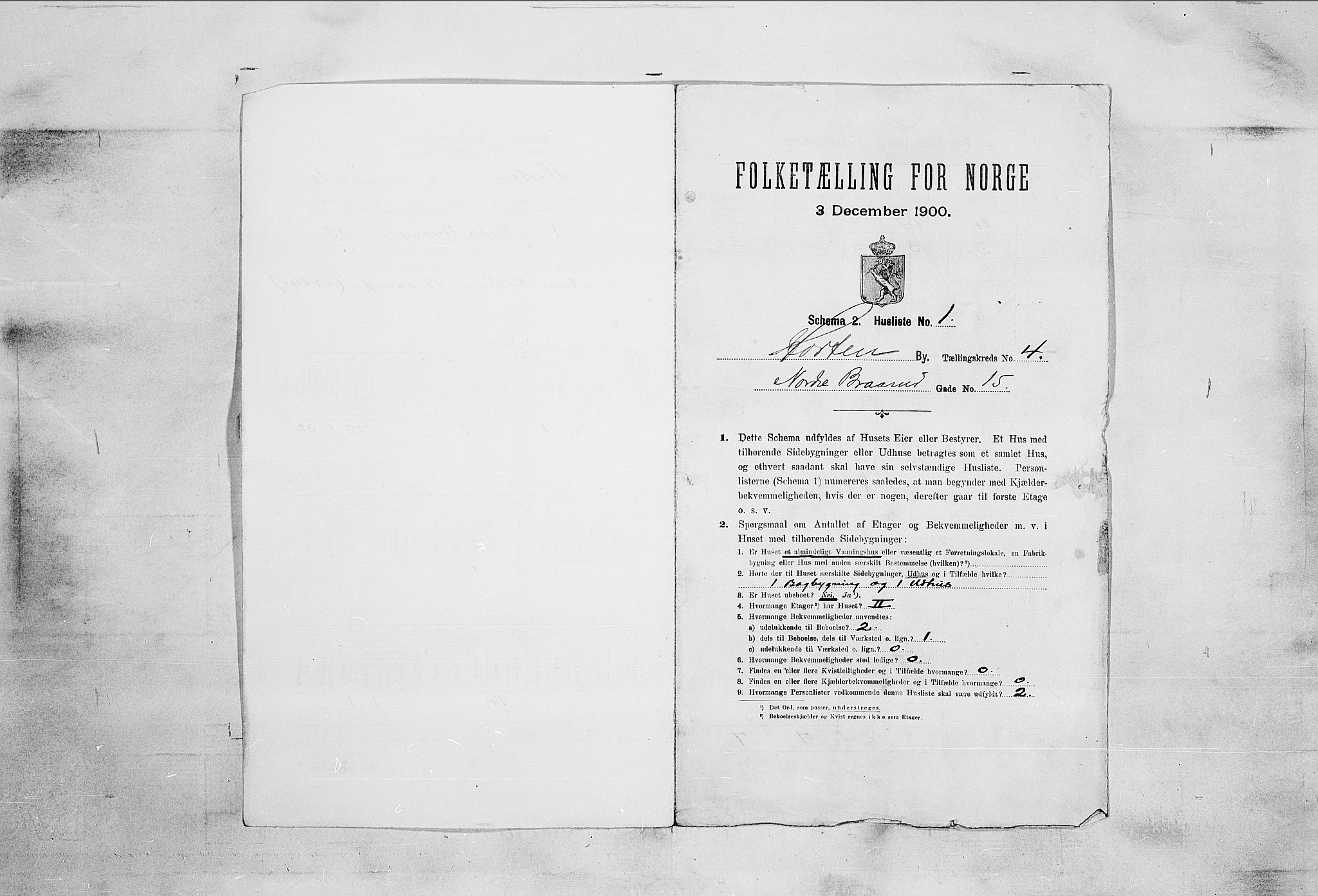 RA, 1900 census for Horten, 1900, p. 2547