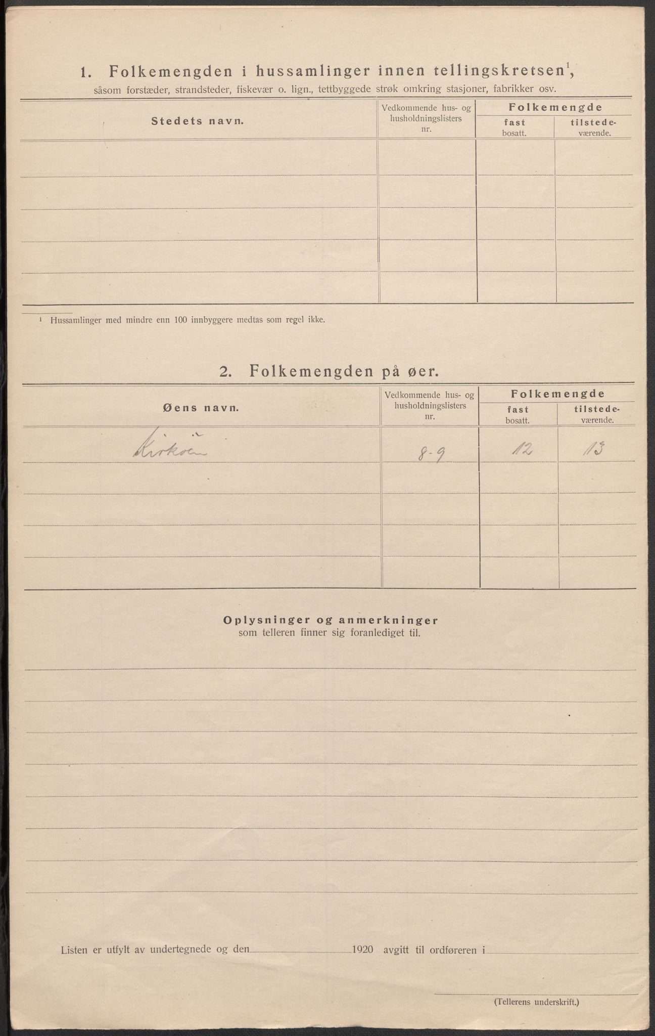 SAB, 1920 census for Gulen, 1920, p. 10