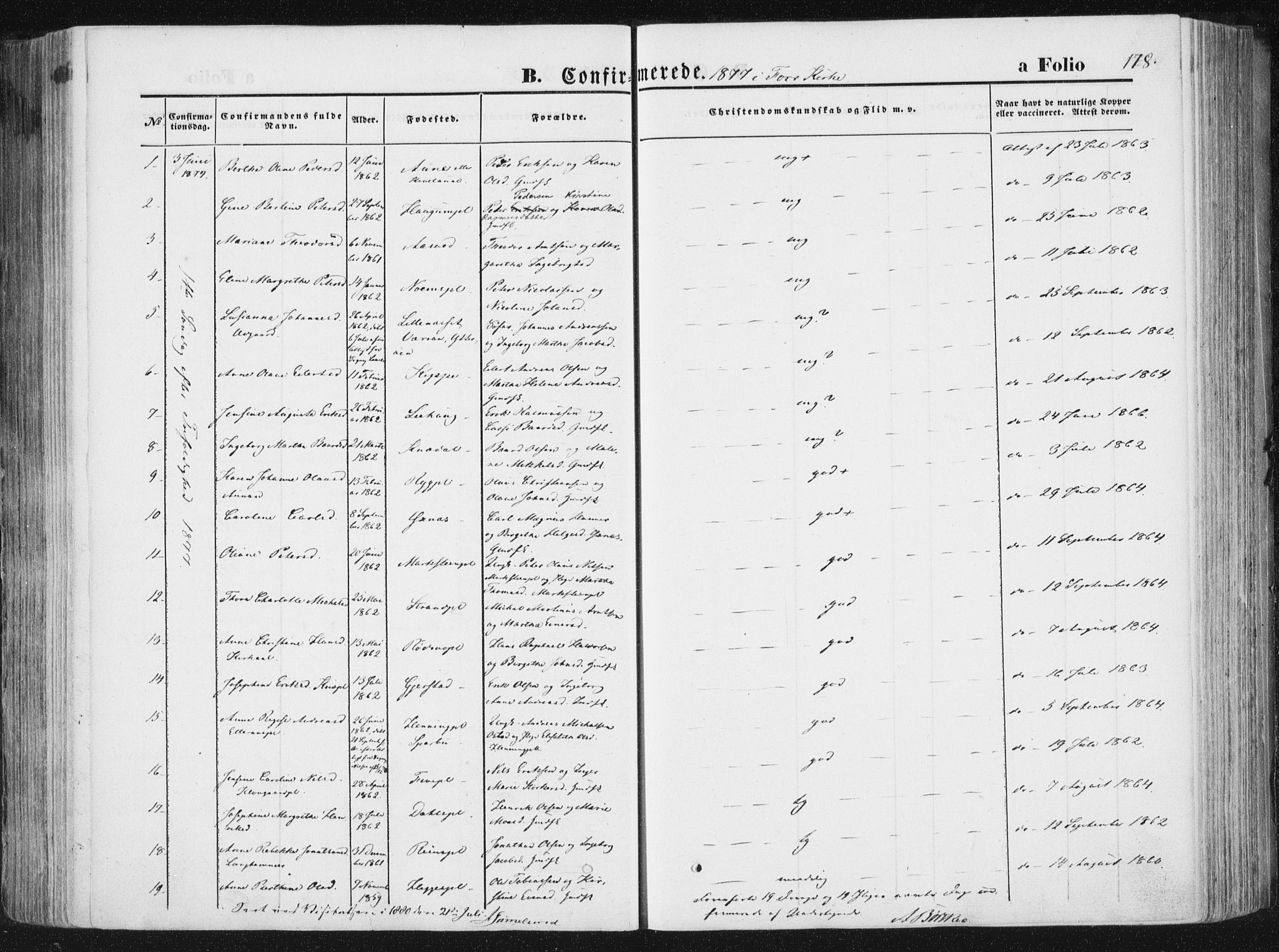 Ministerialprotokoller, klokkerbøker og fødselsregistre - Nord-Trøndelag, AV/SAT-A-1458/746/L0447: Parish register (official) no. 746A06, 1860-1877, p. 178