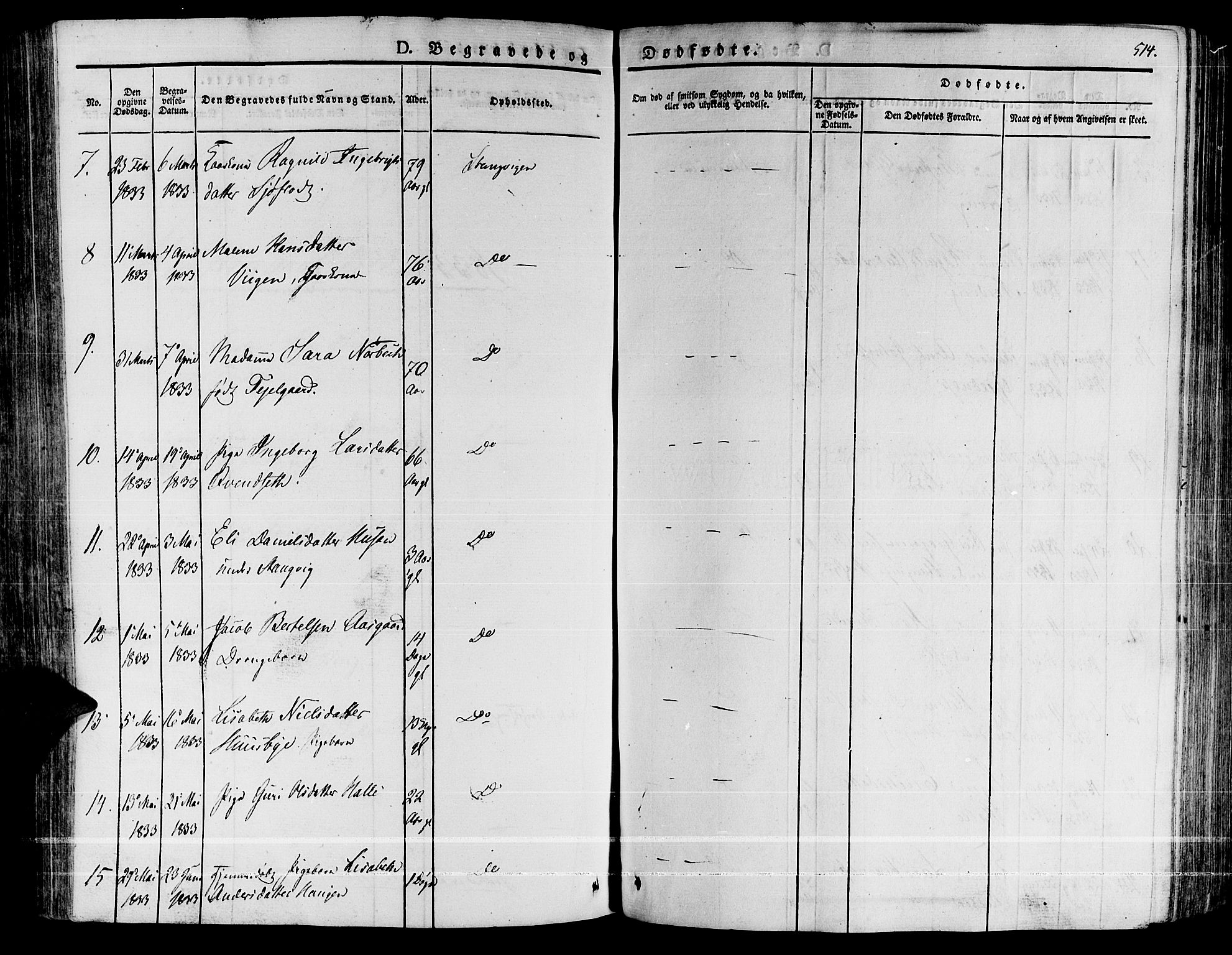 Ministerialprotokoller, klokkerbøker og fødselsregistre - Møre og Romsdal, AV/SAT-A-1454/592/L1024: Parish register (official) no. 592A03 /1, 1831-1849, p. 514